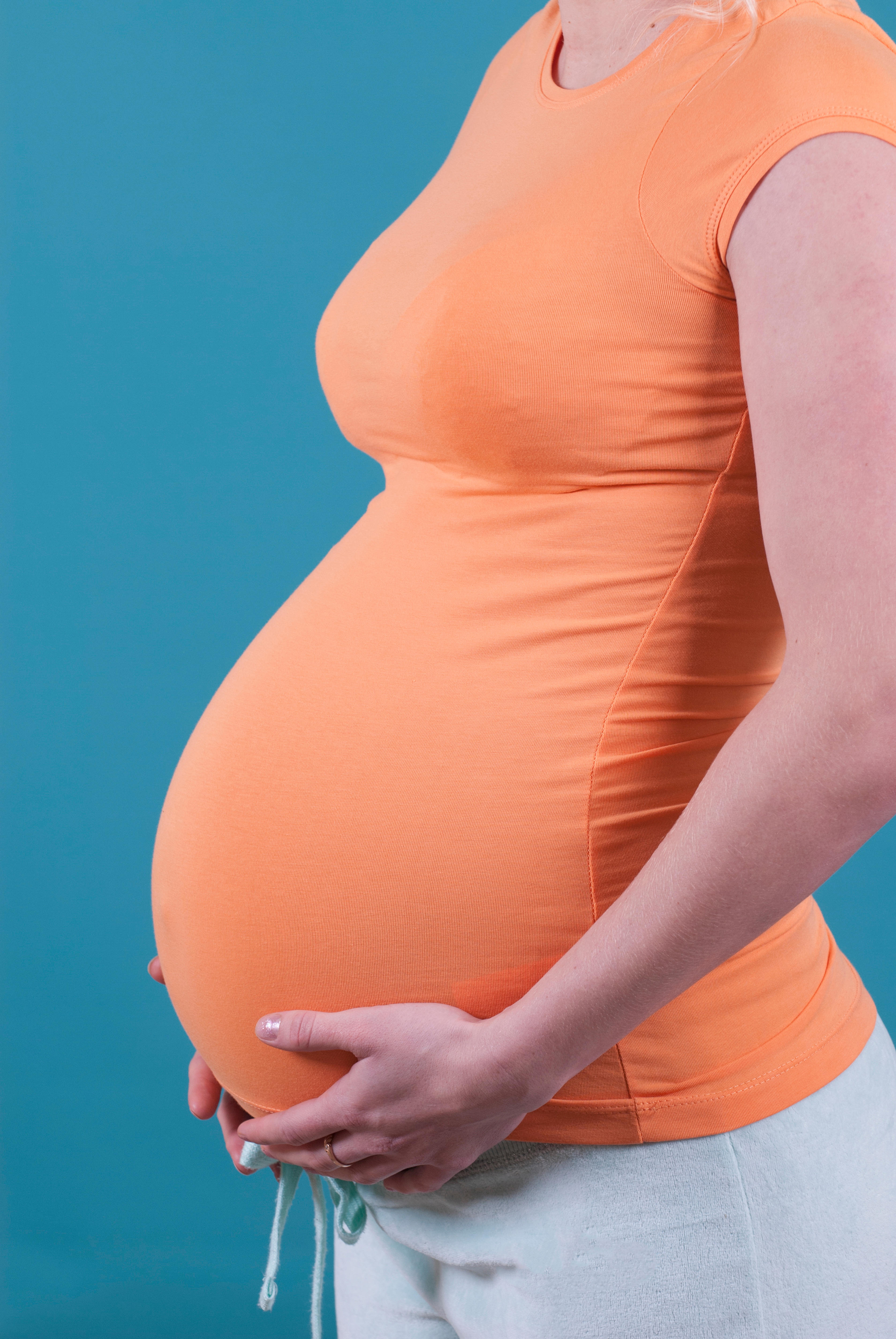 Pregnant woman baby bump