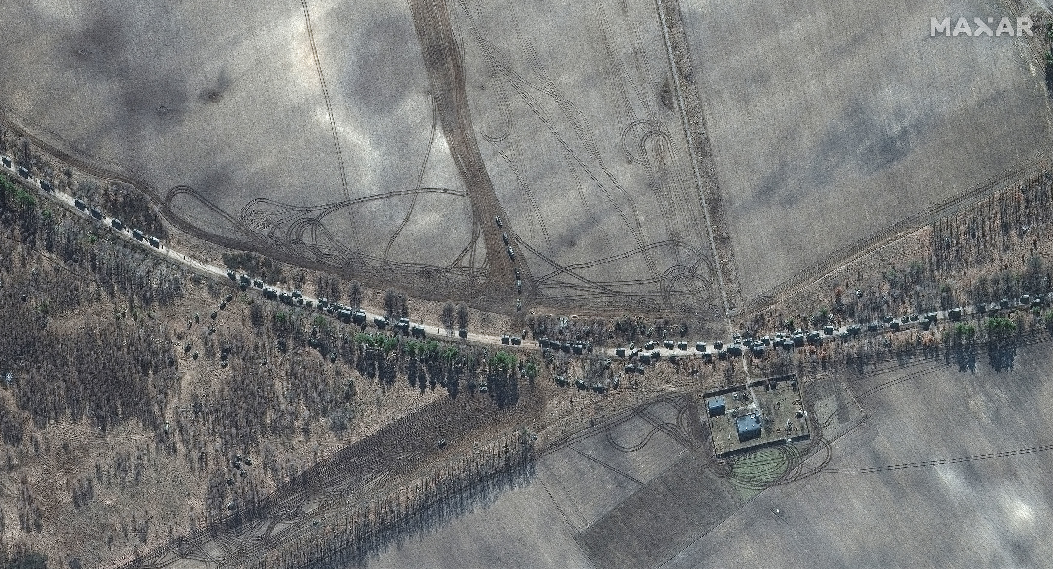 Satellite image of convoy