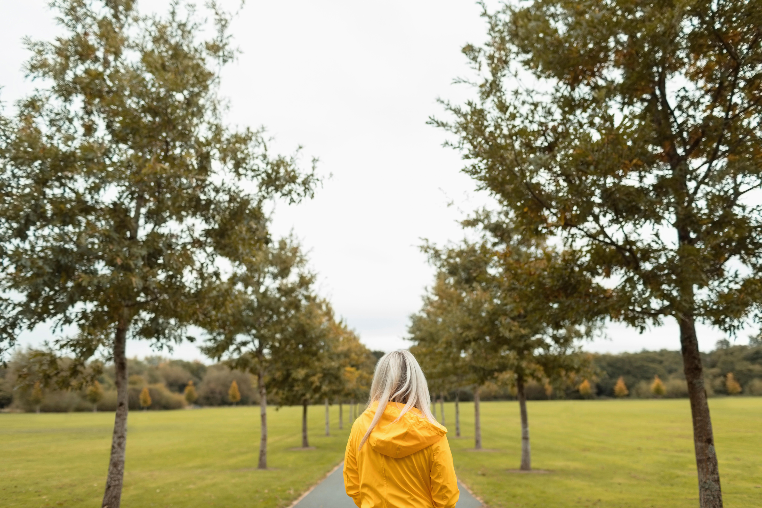 Woman walking in park