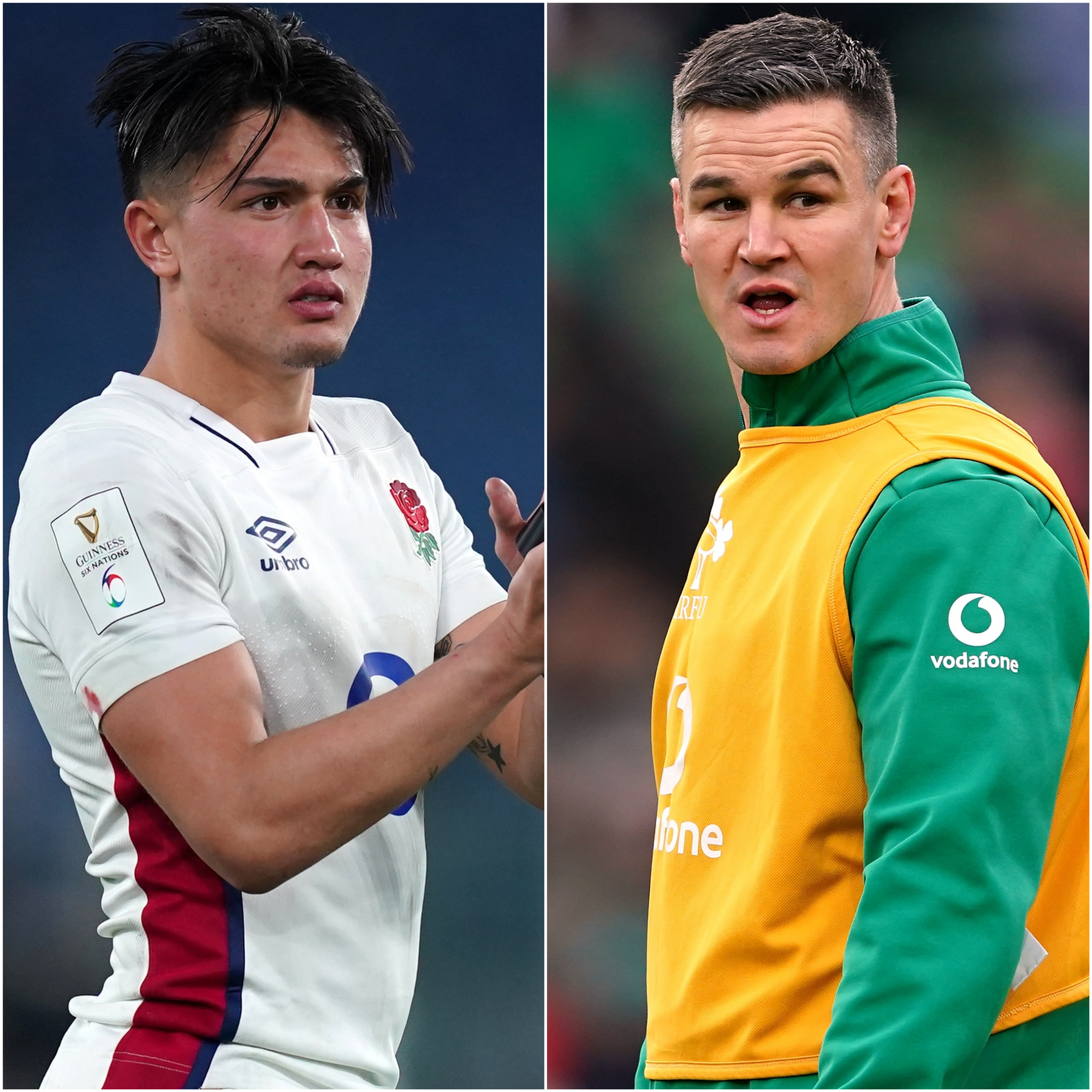 Ireland captain Johnny Sexton, right, is more than 13 years older than rival fly-half Marcus Smith