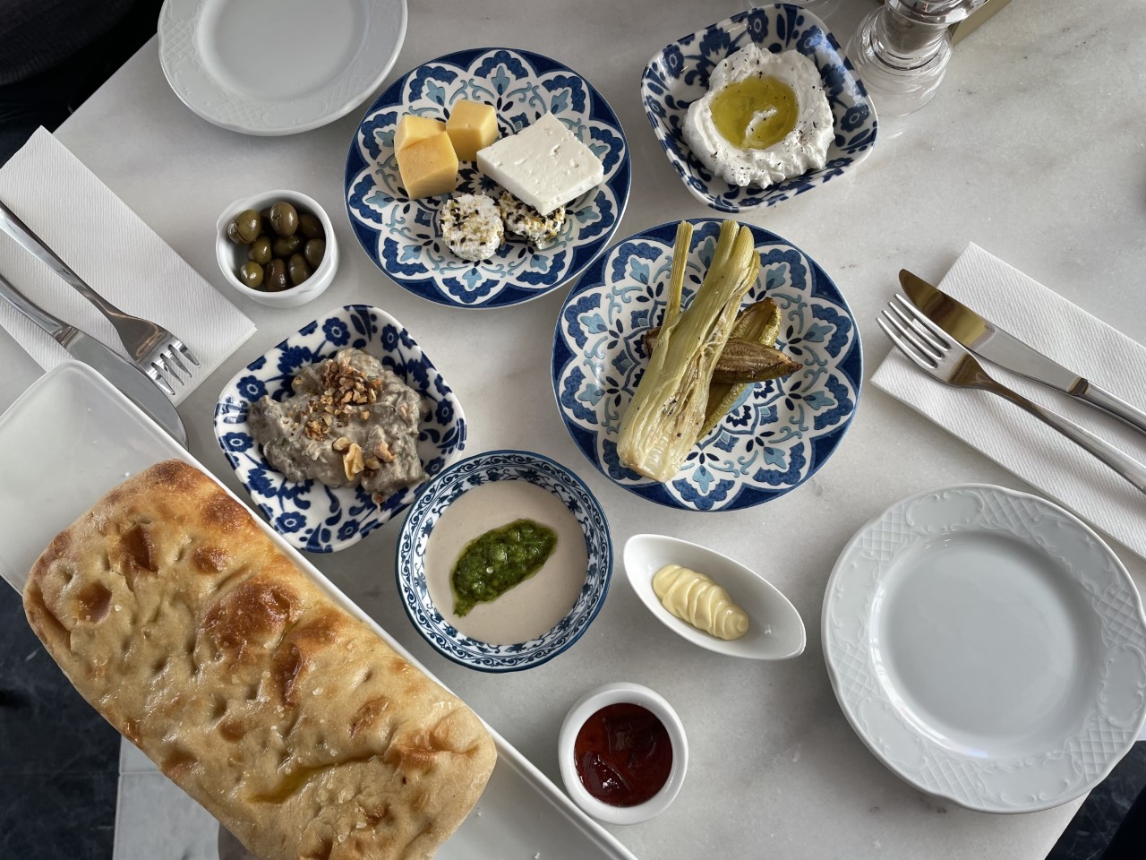 Breakfast at the Brown Beach House in Tel Aviv (Jemma Crew/PA)