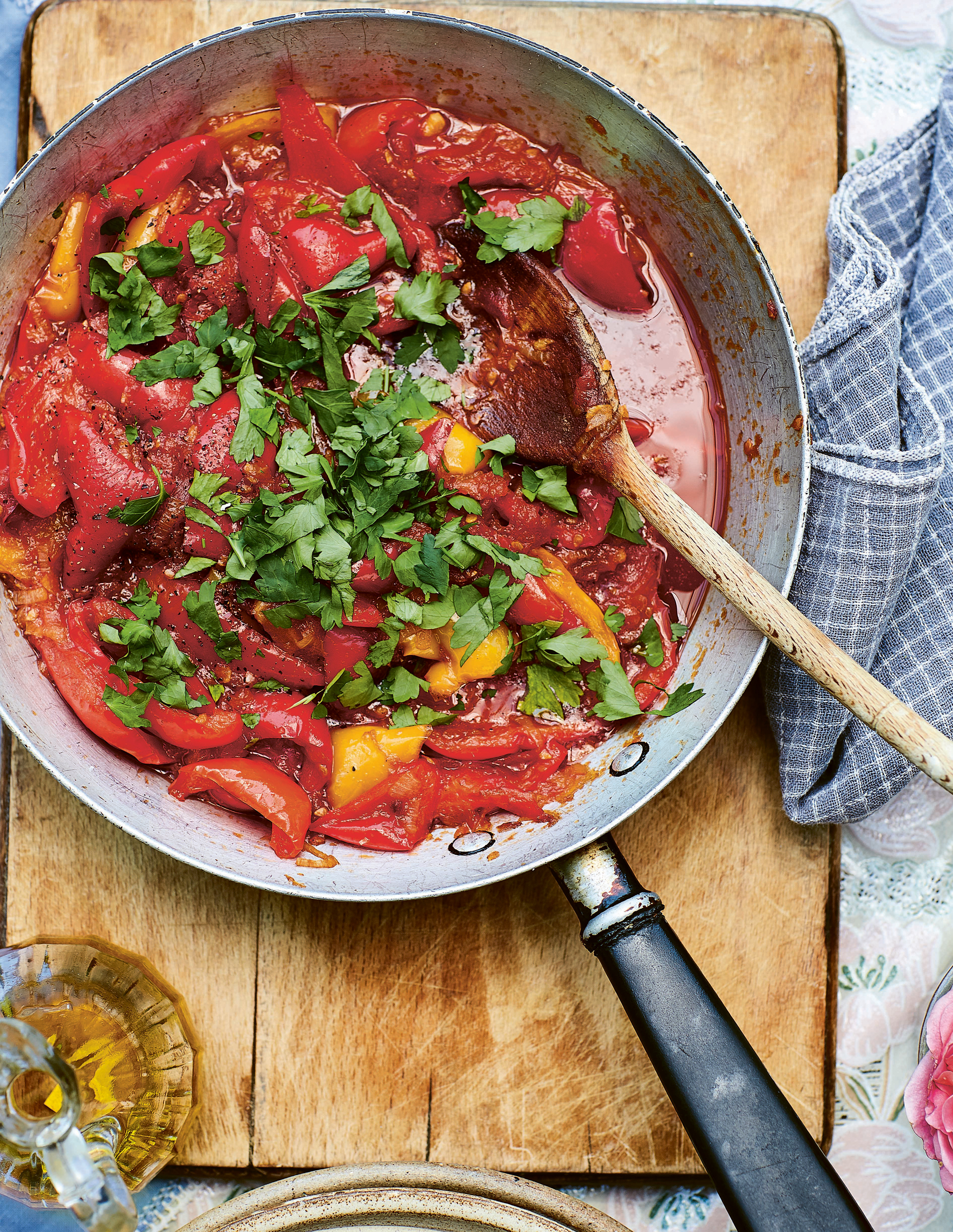 Slow-cooked peppers from Nistisima by Georgina Hayden