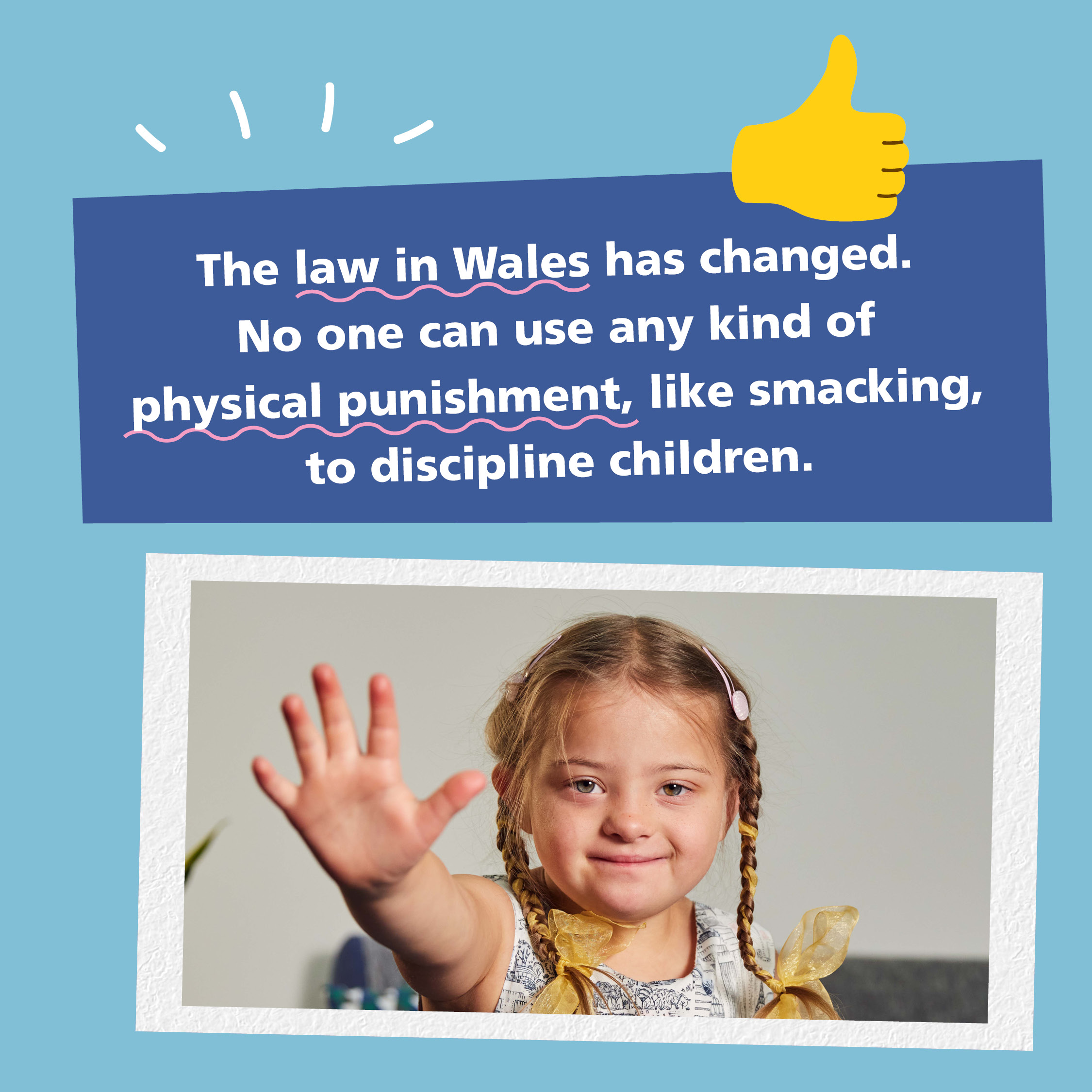 Advertisements by the Welsh Government to be displayed across the country after corporal punishment of children outlawed (Welsh Government handout)