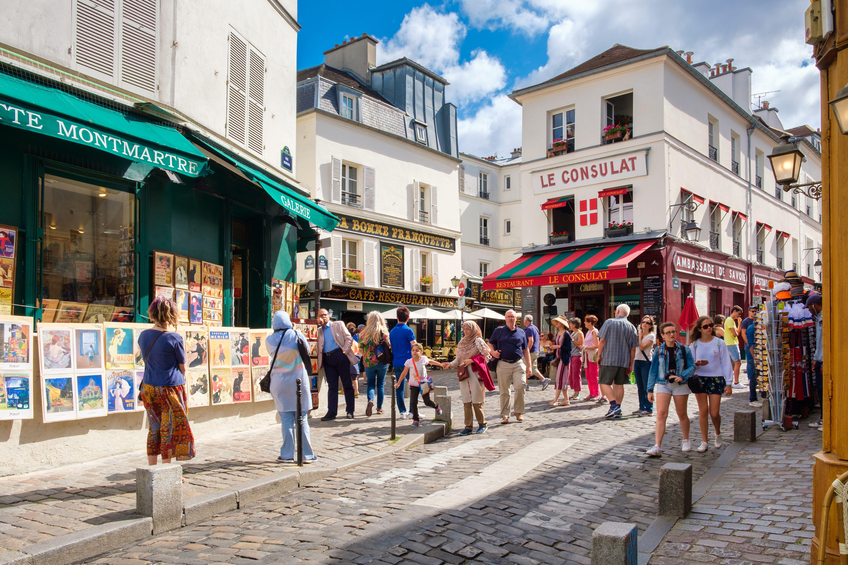 Tourists gather in Montmartre, Paris (Alamy/PA)