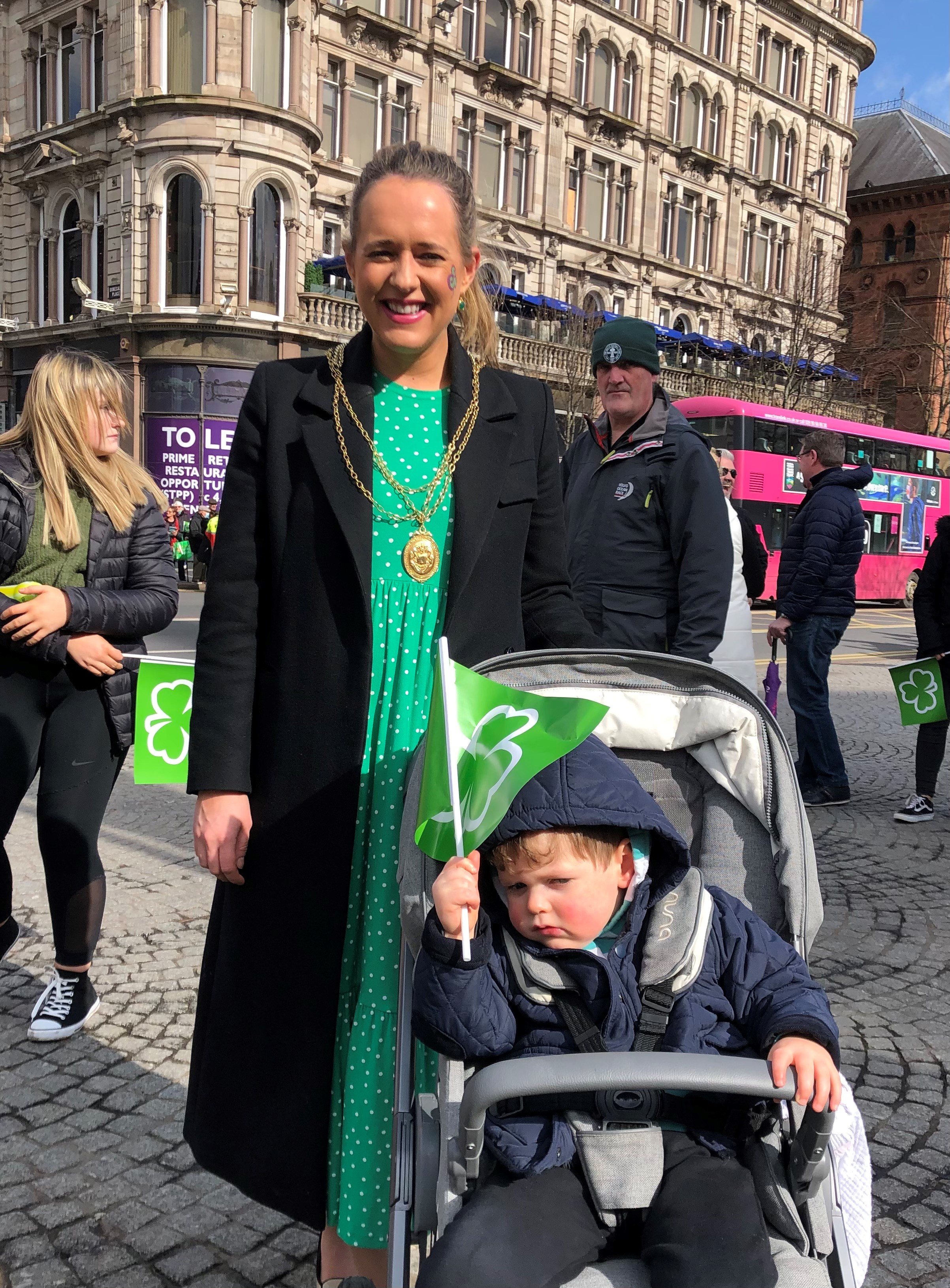 Belfast, UK.17th March, Saint Patrick's Day Parade There was many