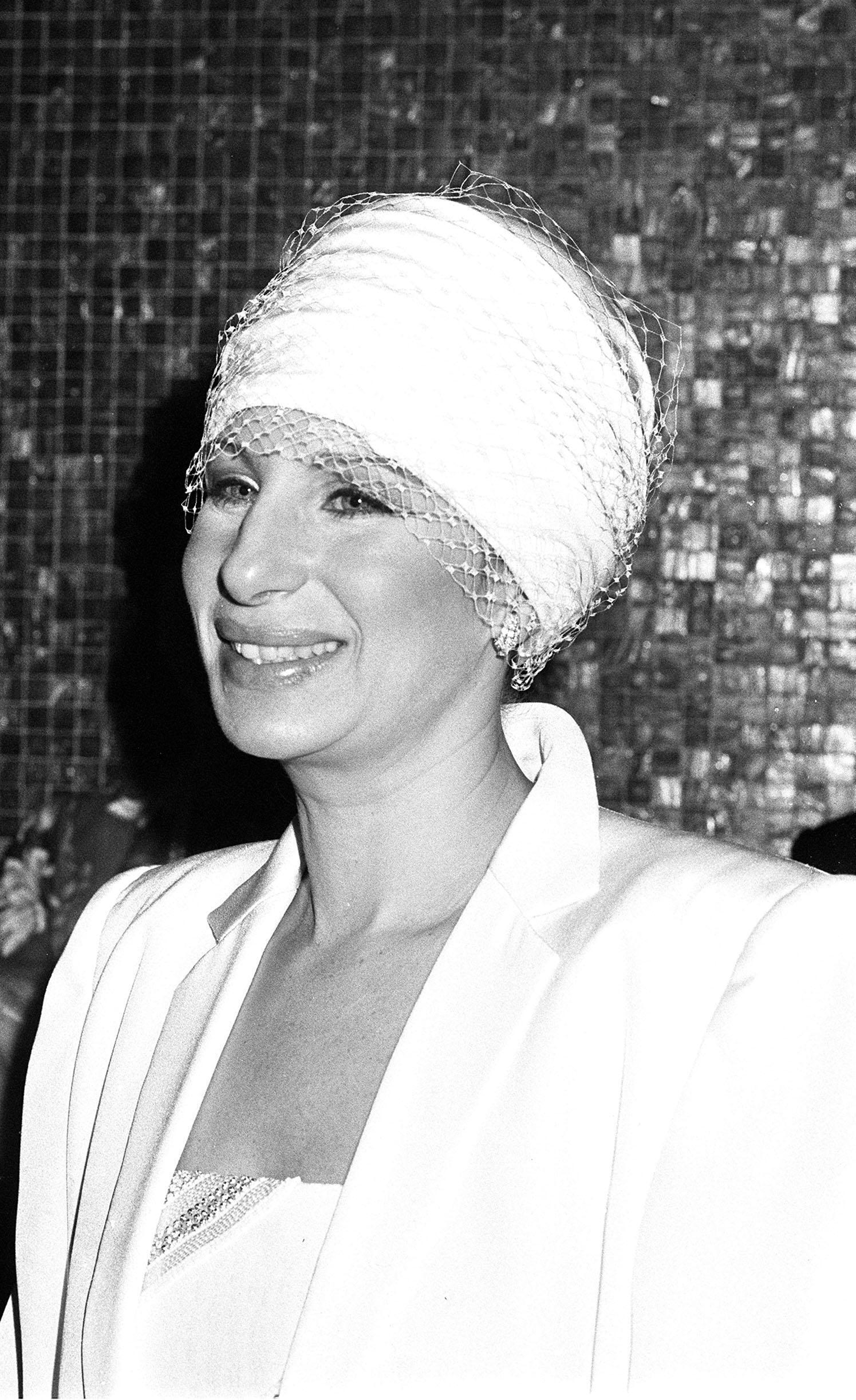 Barbra Streisand in London for the royal charity premiere of Yentl