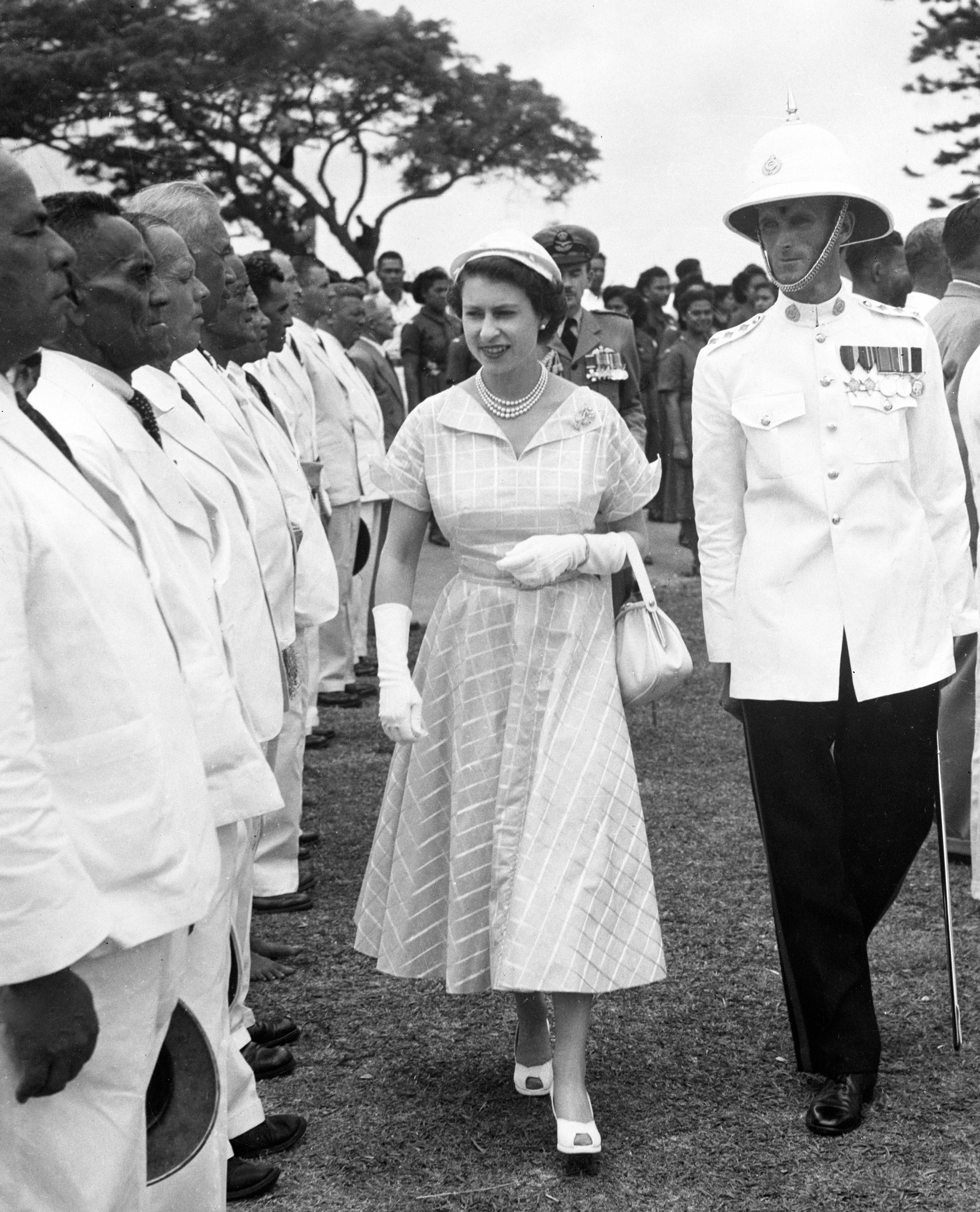 The Queen during a visit to Tonga in 1953