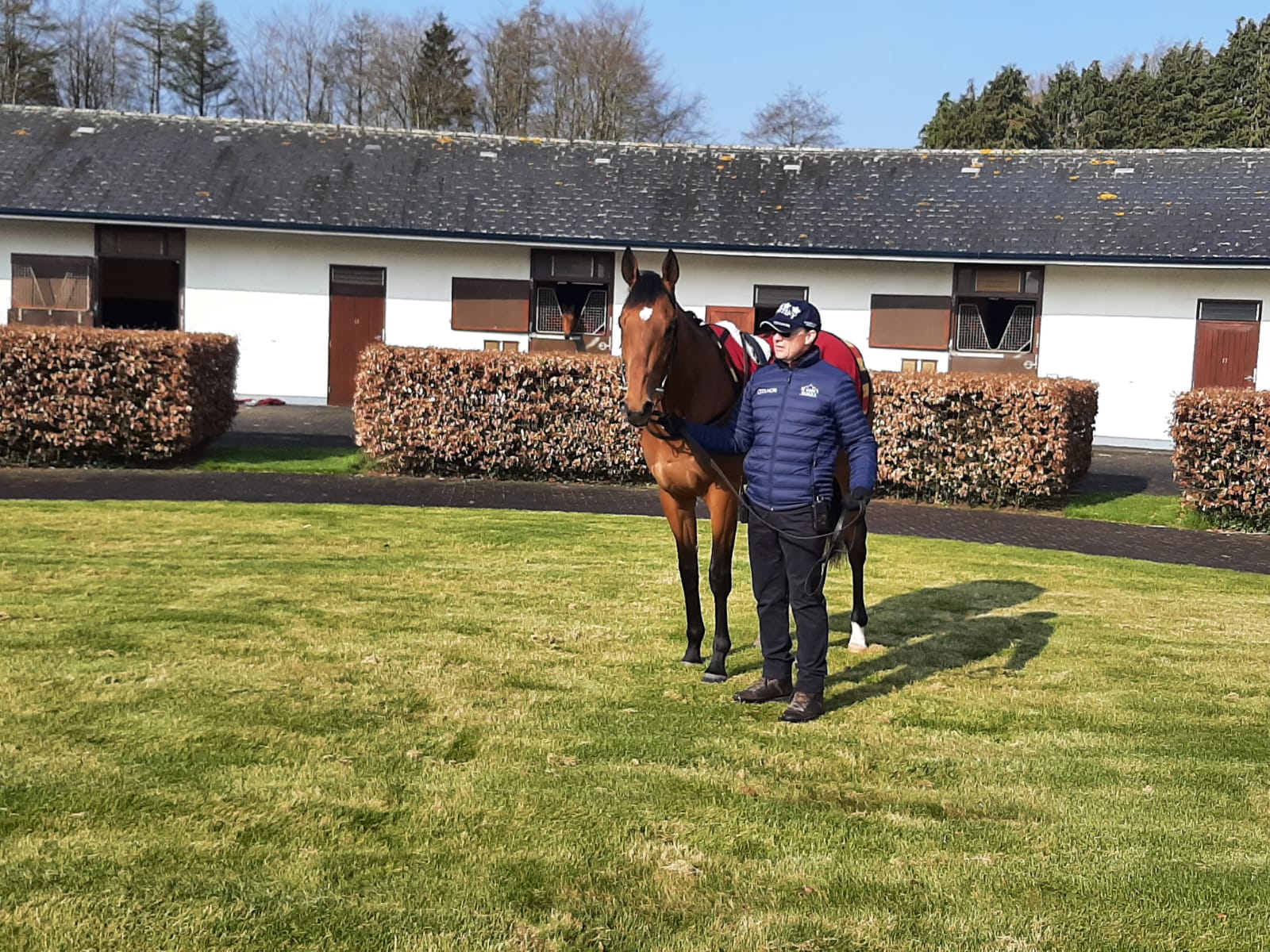Aidan O'Brien with Luxembourg at Ballydoyle