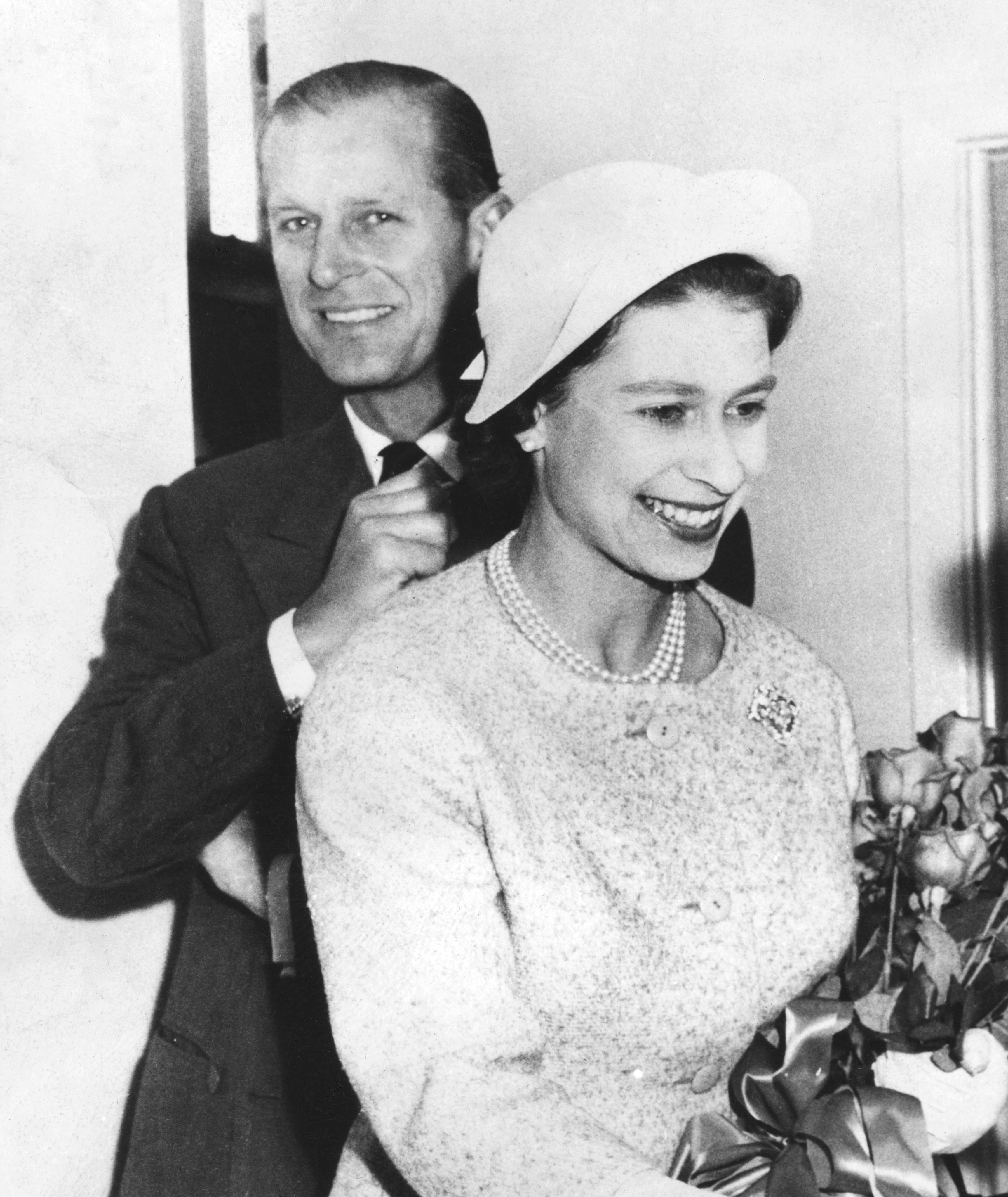 The Queen and the Duke share a smile during a tour of Canada in 1959