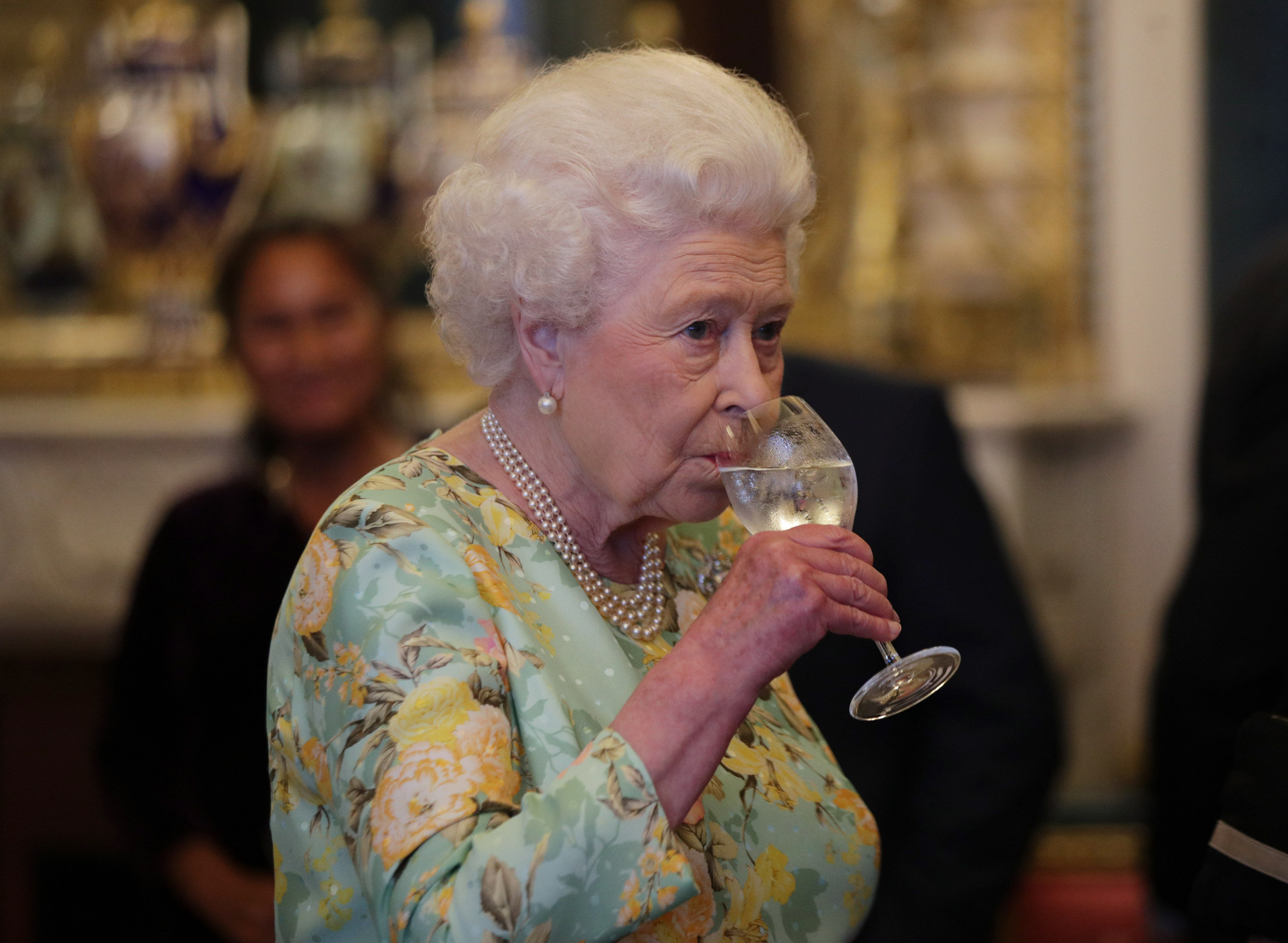 Queen Elizabeth II attend a reception for winners of The Queen's Awards for Enterprise