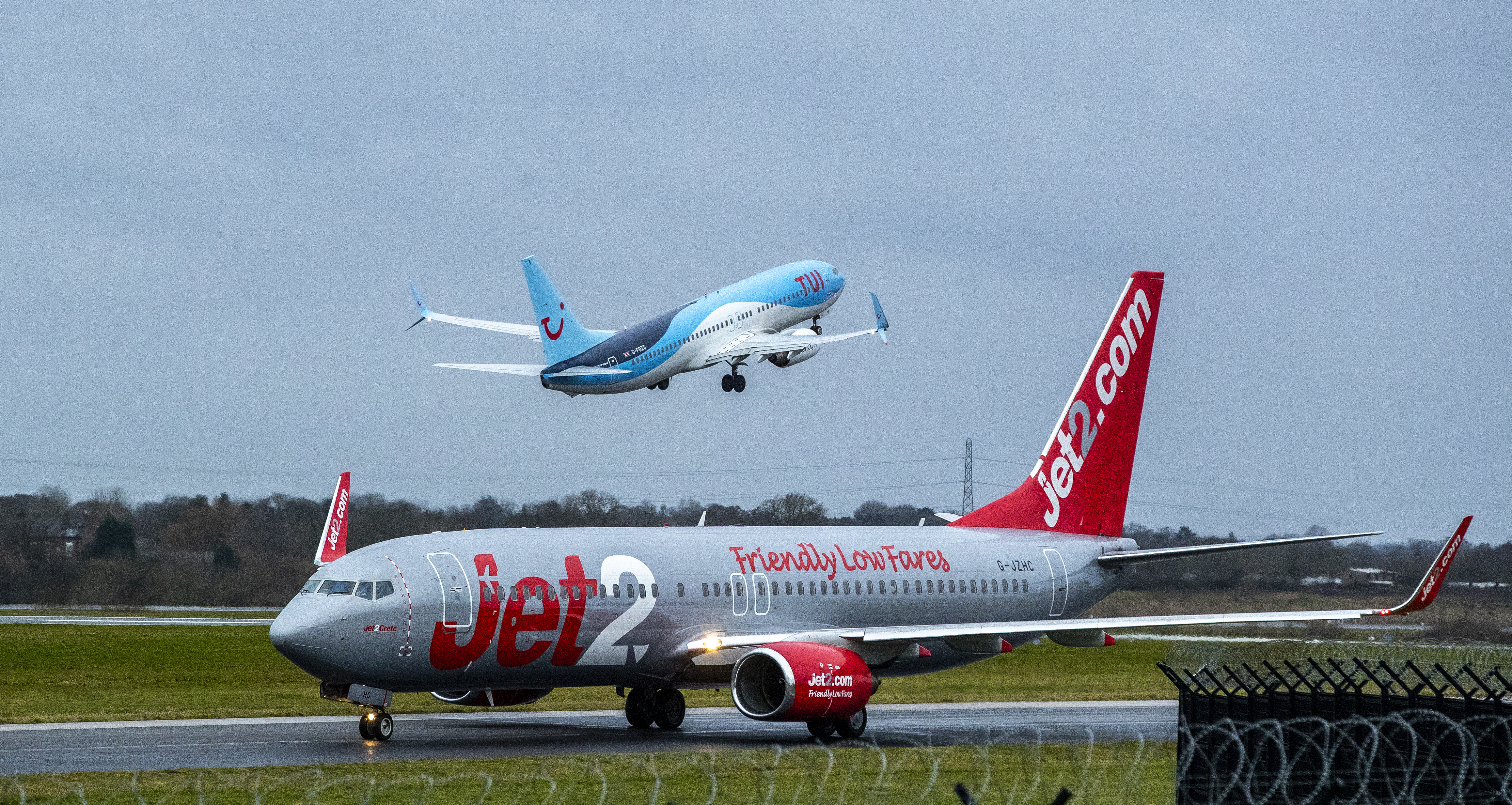 Planes at Manchester Airport