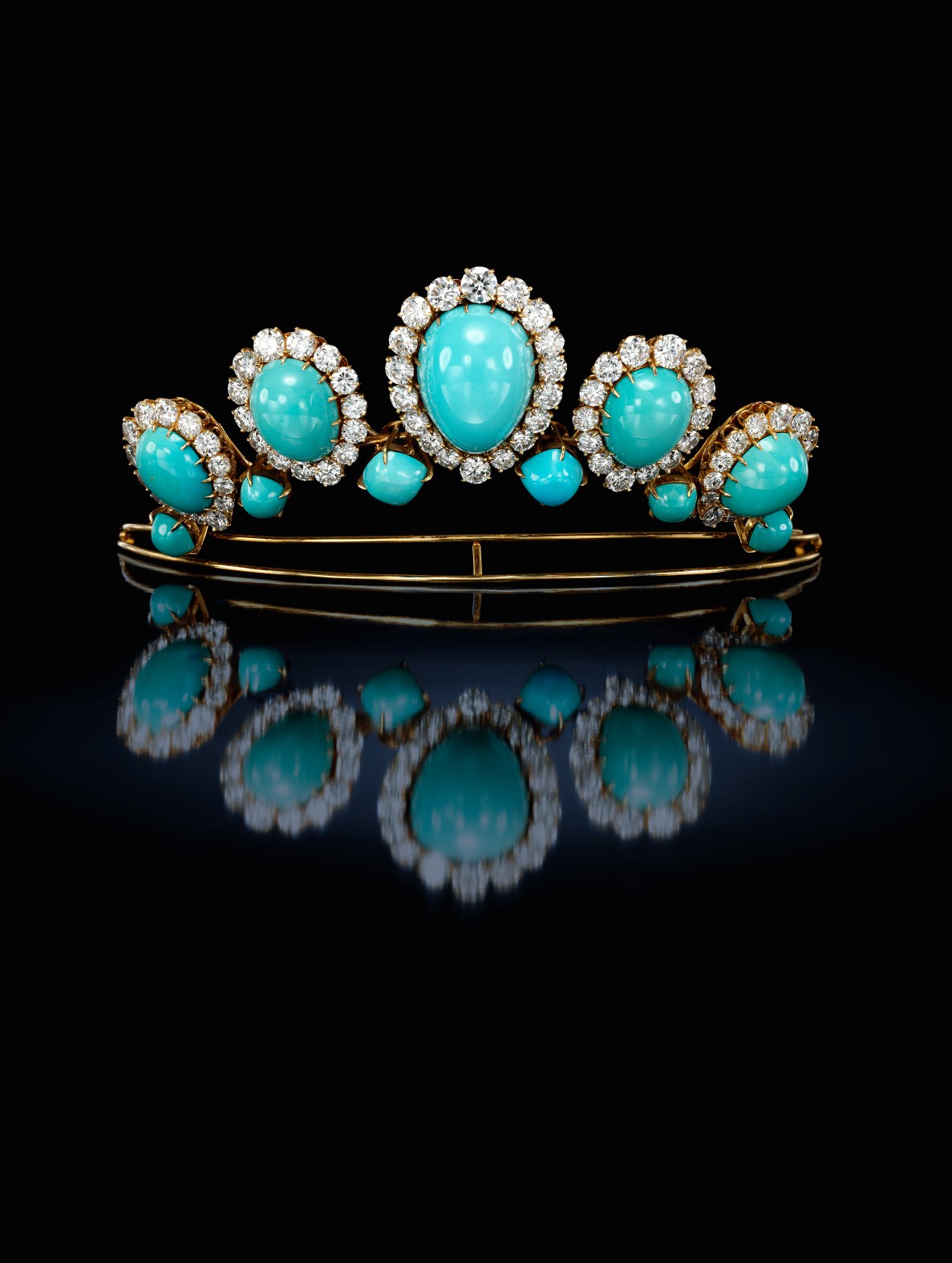 Van Cleef & Arpels, turquoise and diamond tiara 