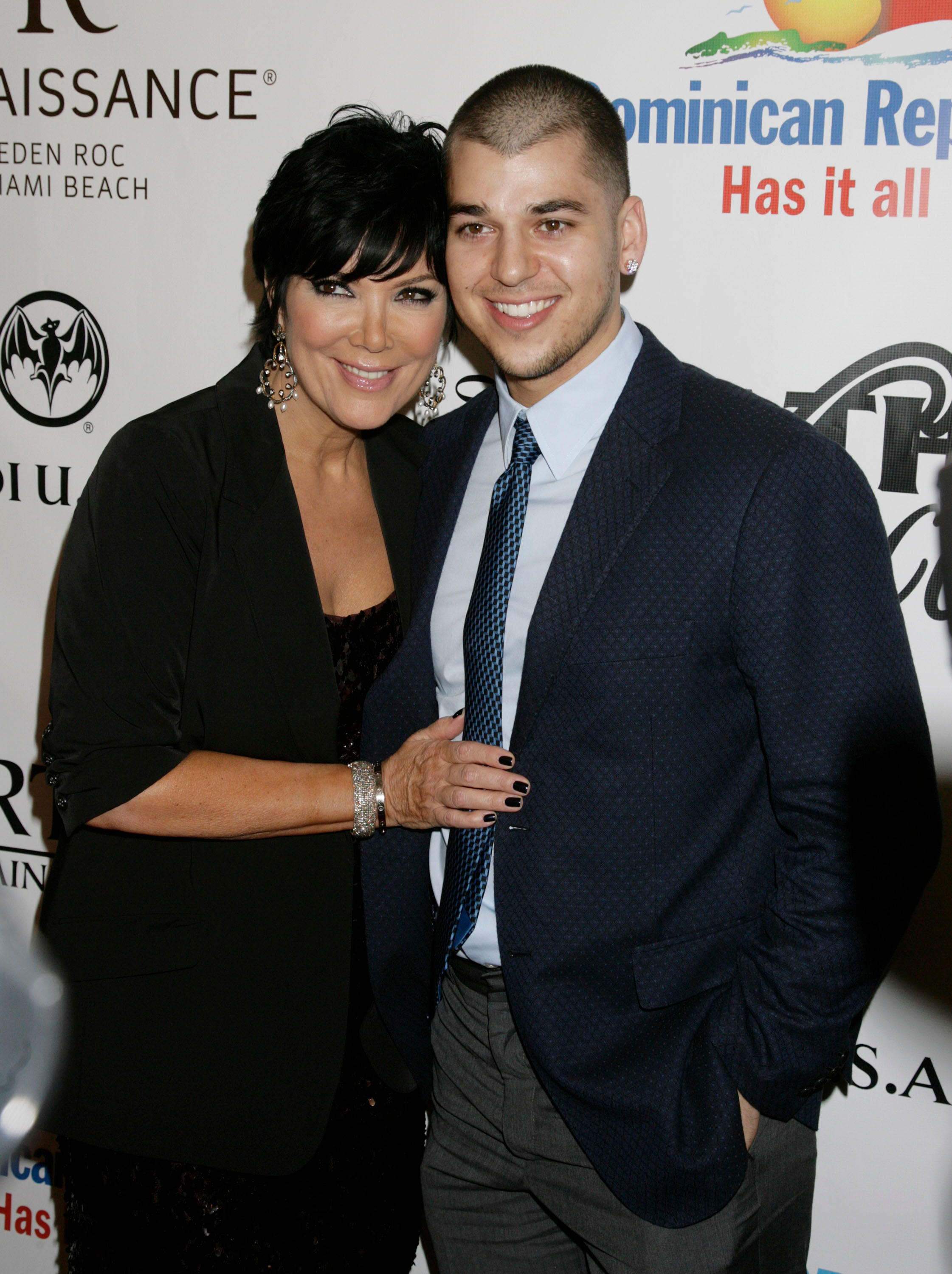 Rob Kardashian with his mother Kris Jenner