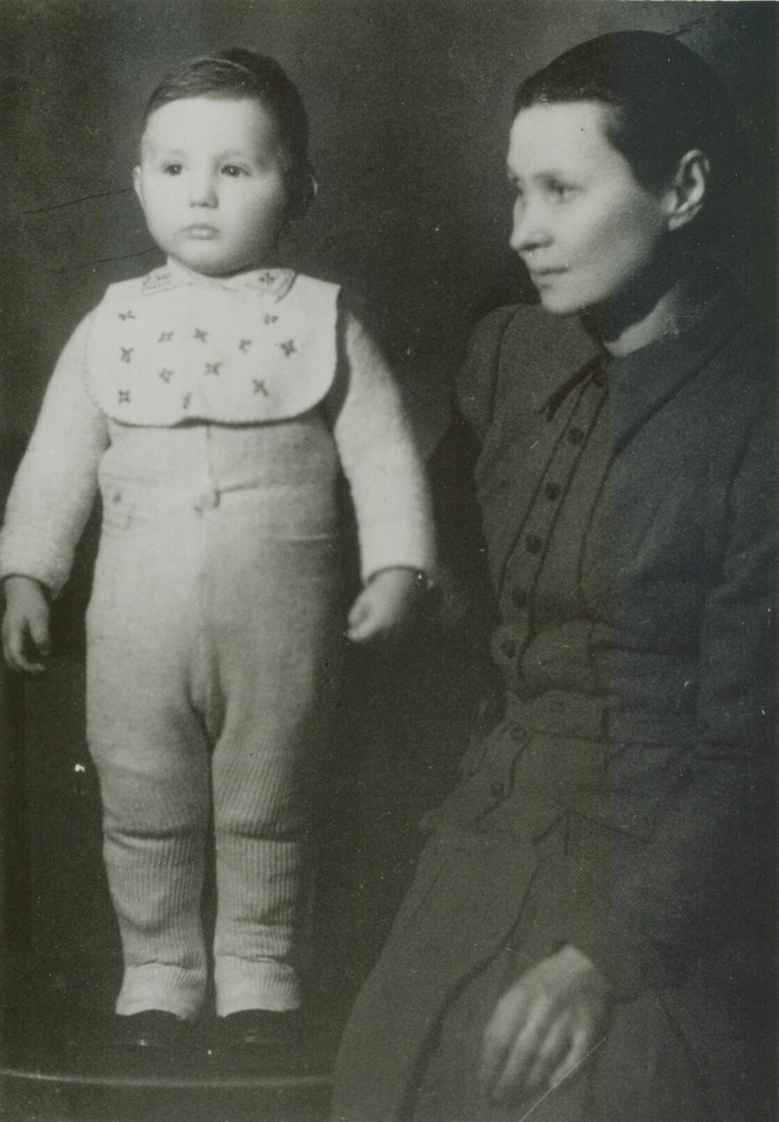 In this September 1941 photo, Holocaust survivor Abe Foxman stands for a portrait with his Polish Catholic nanny, Bronislawa Kurpitaken, in Vilnius, Lithuania. Foxman's parents left him with Kurpitaken in 1941 when they were ordered by Germans to enter a ghetto. Foxman was baptized and given the Christian name of Henryk Stanislaw Kurpi, and raised as a Catholic in Vilnius between 1941 and 1944 when he was returned to his parents.  He later became the head of the ADL – a position he held for nearly 50 years