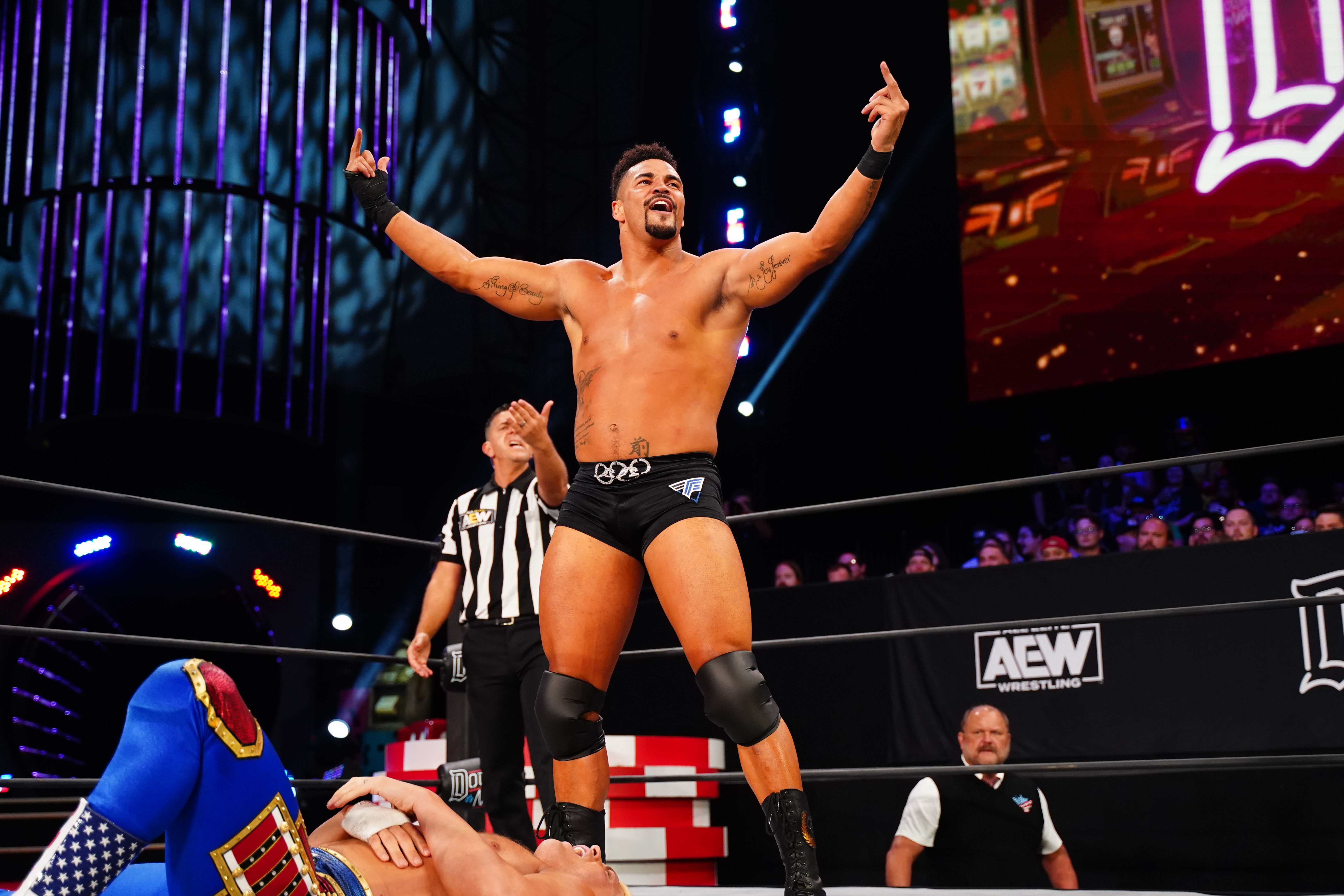 Anthony Ogogo has made the transition from boxing to professional wrestling (AEW Media)