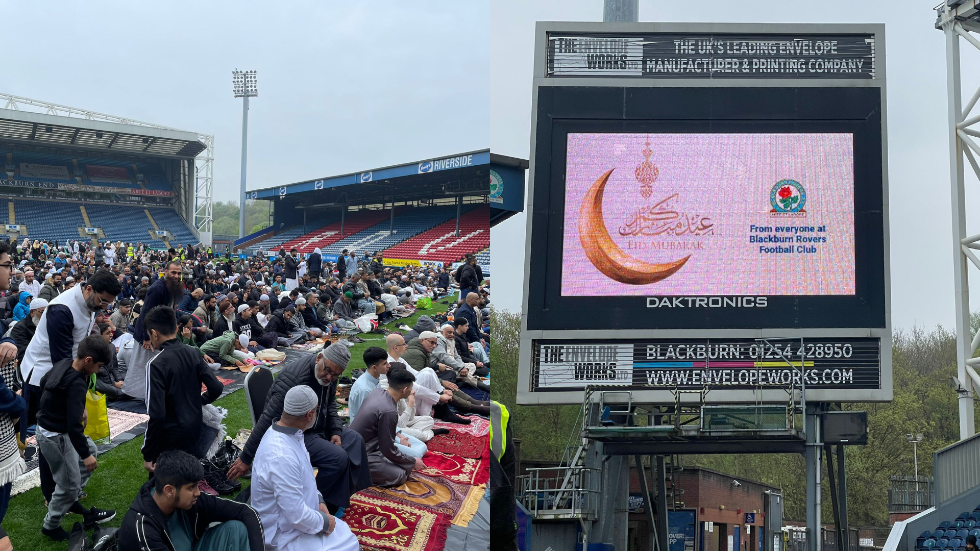 Ahmed Khalifa attended Ewood Park for Eid prayers on Monday 2nd May