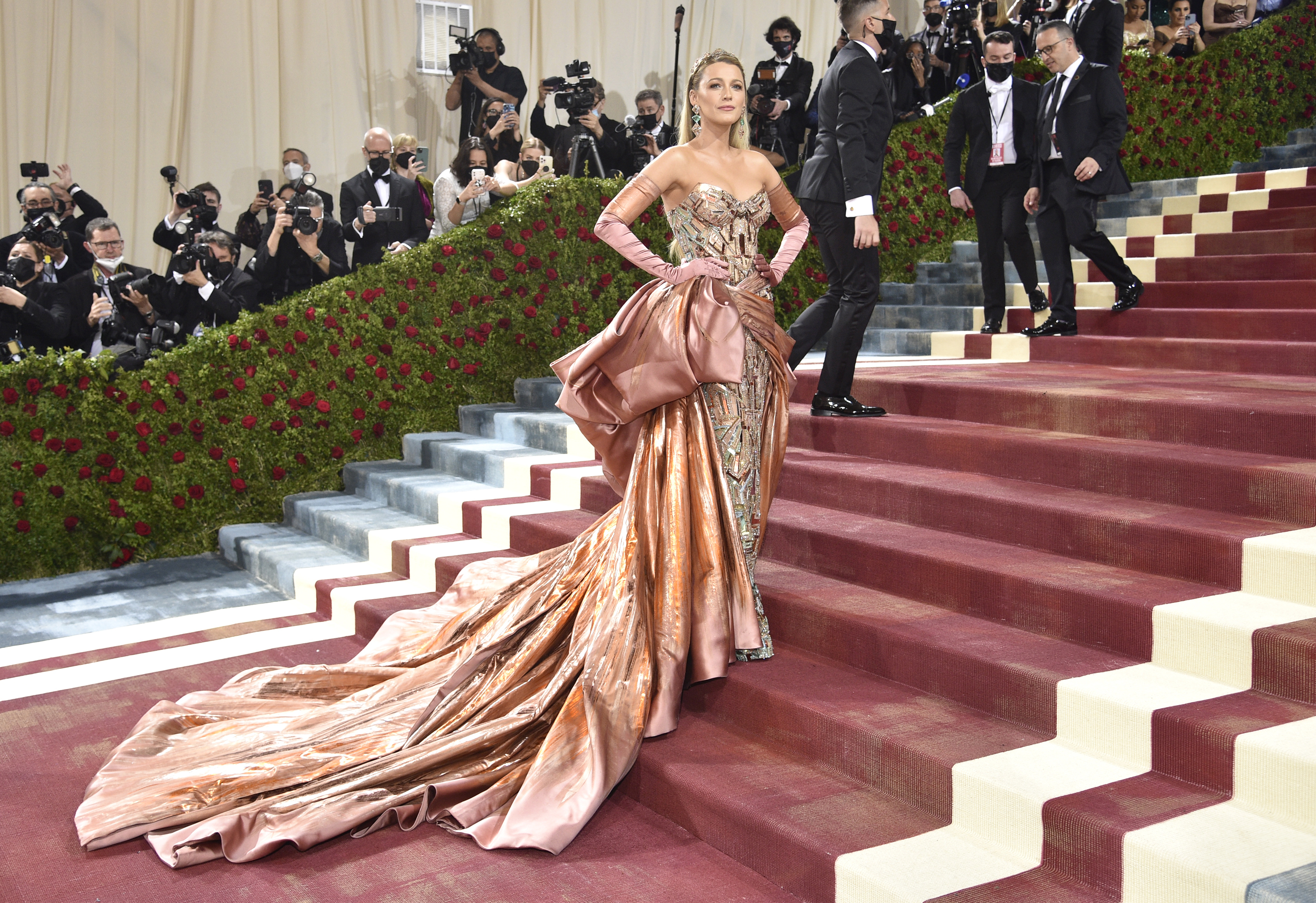 Blake Lively transforms at the Met Gala in architecture-inspired Versace  gown