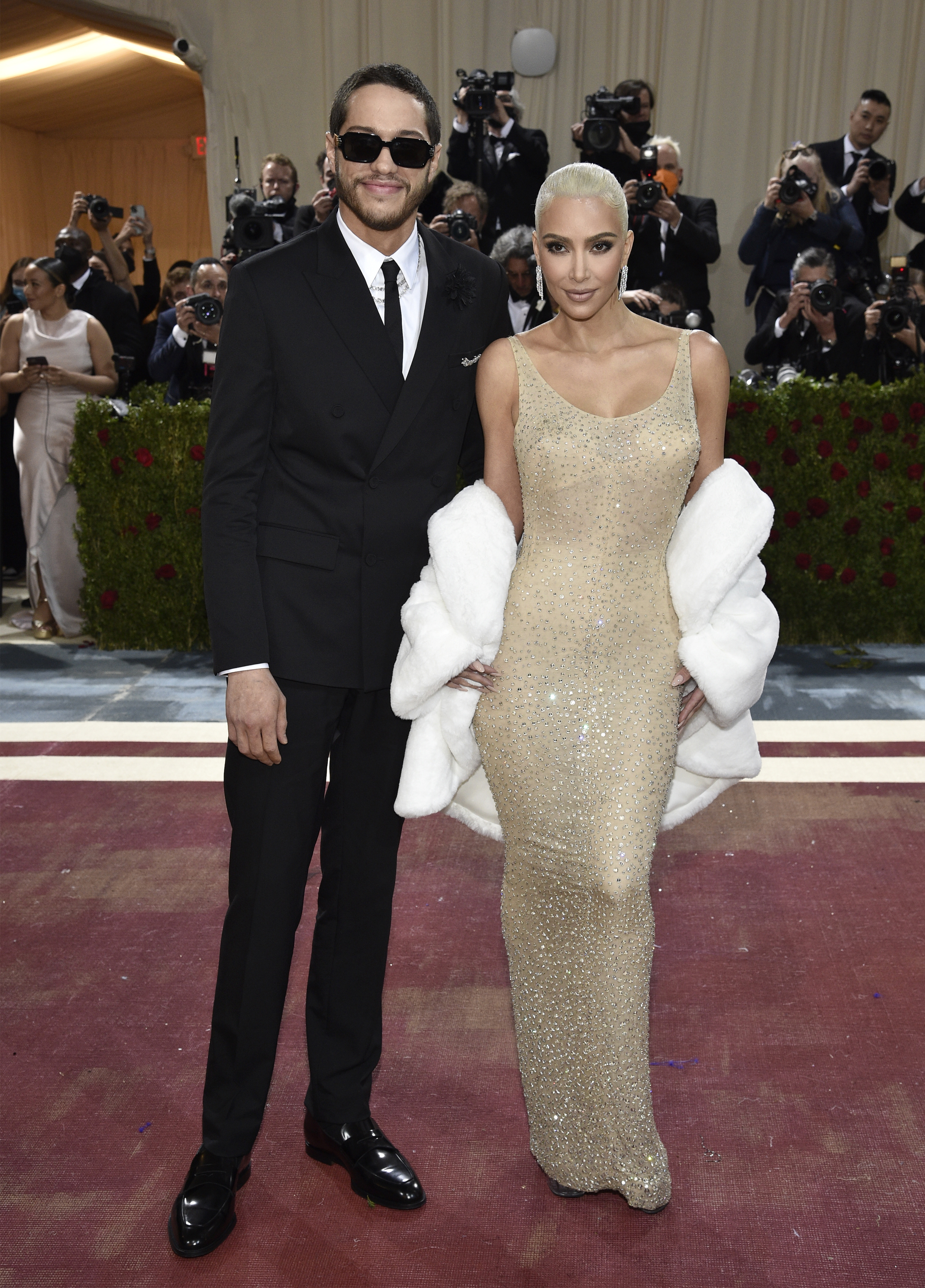 Kim Kardashian, right, and Pete Davidson attend The Metropolitan Museum of Art's Costume Institute benefit gala 