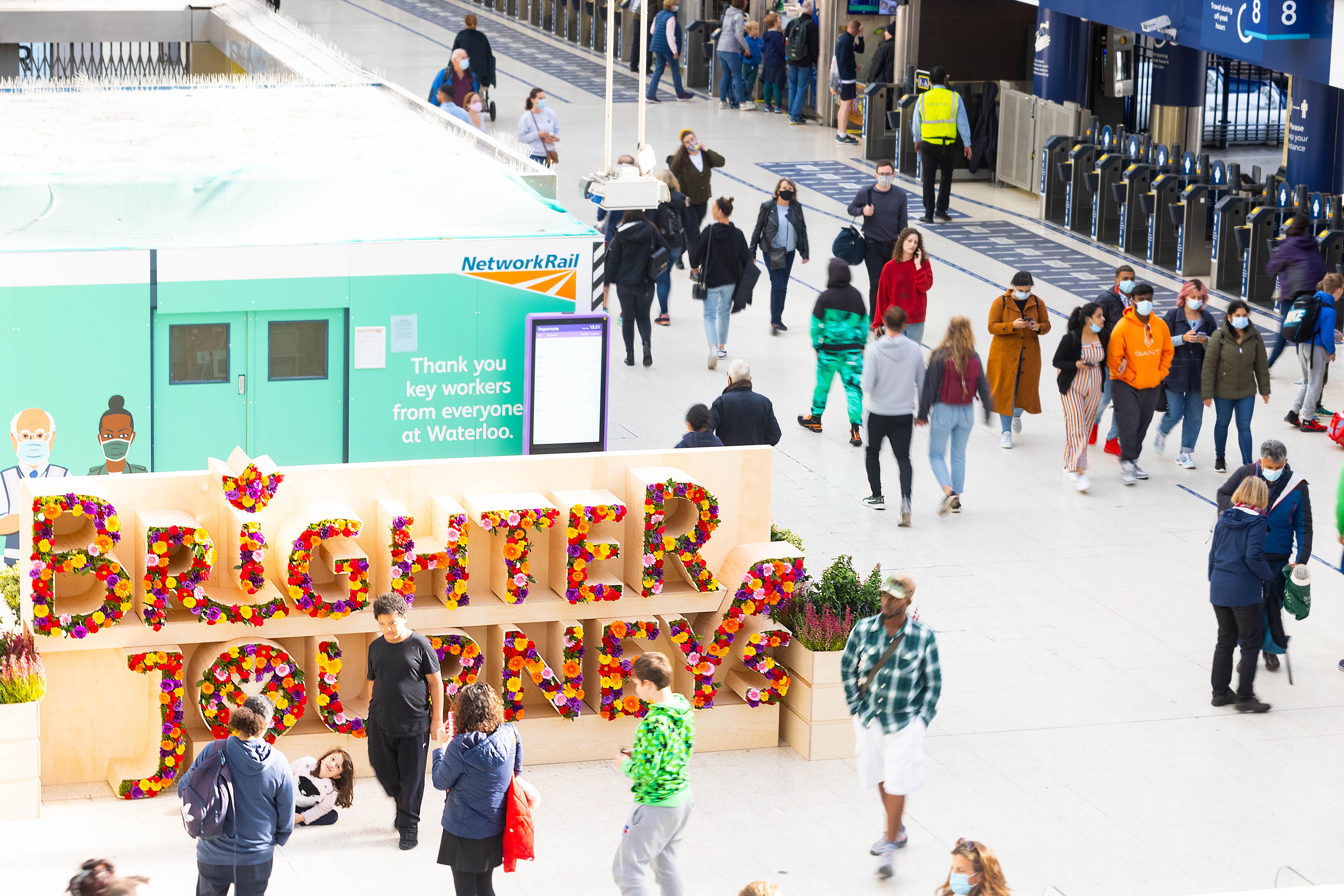 A sensory floral installation unveiled at London Waterloo