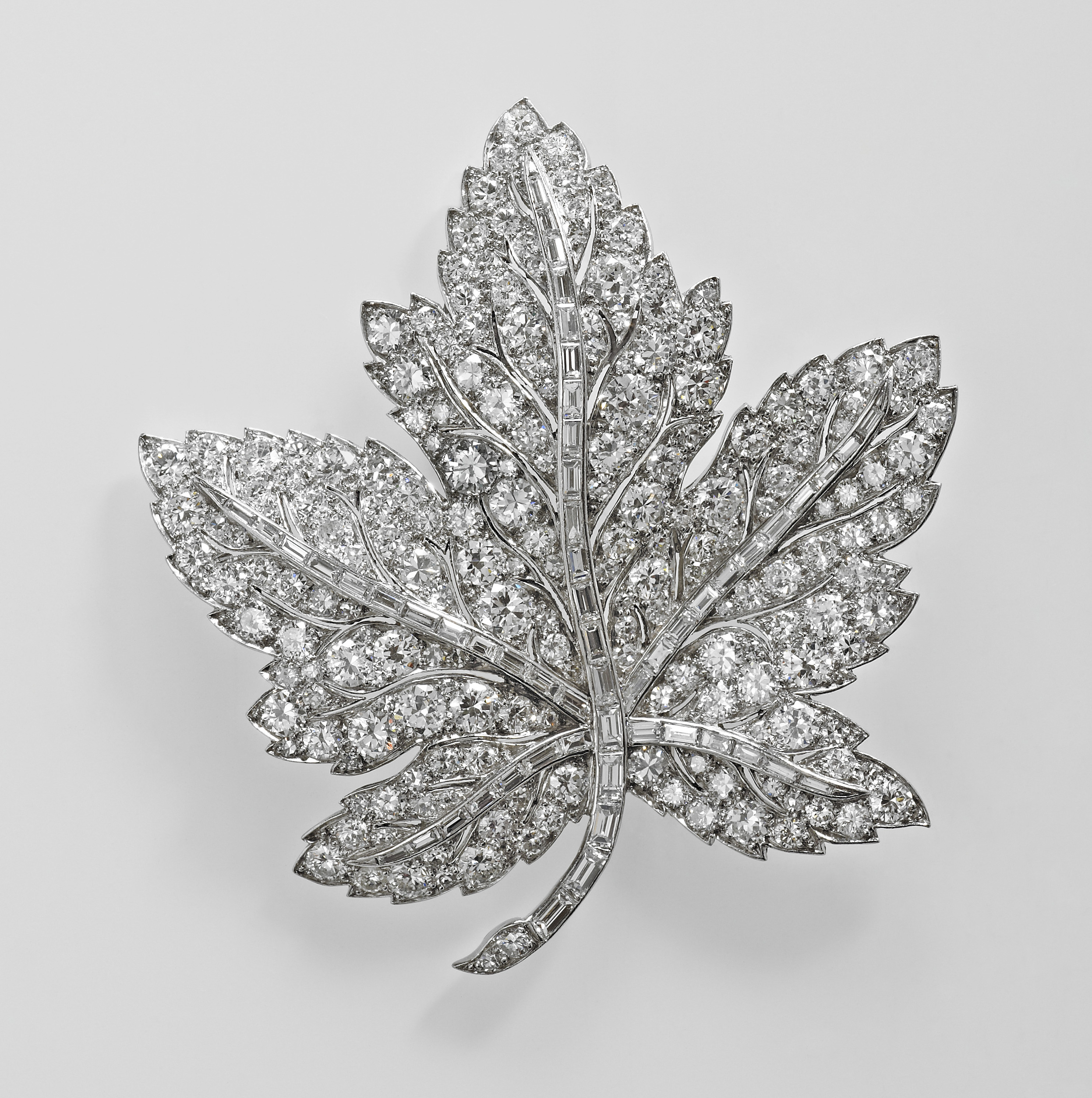 The Queen's well known Maple Leaf Brooch will also be among the priceless items