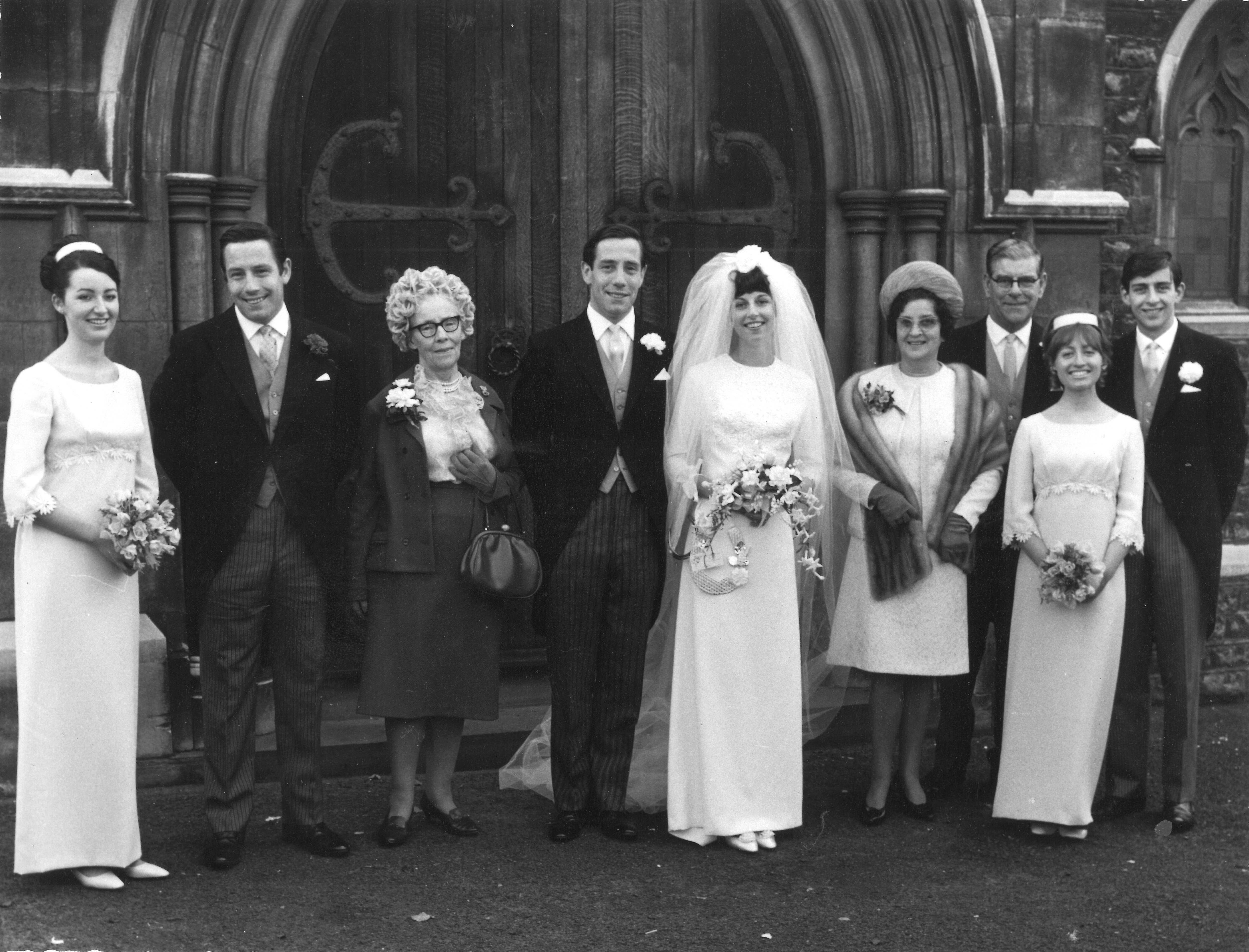 Sue Perkins' parents, Bert and Ann Perkins' wedding photo 