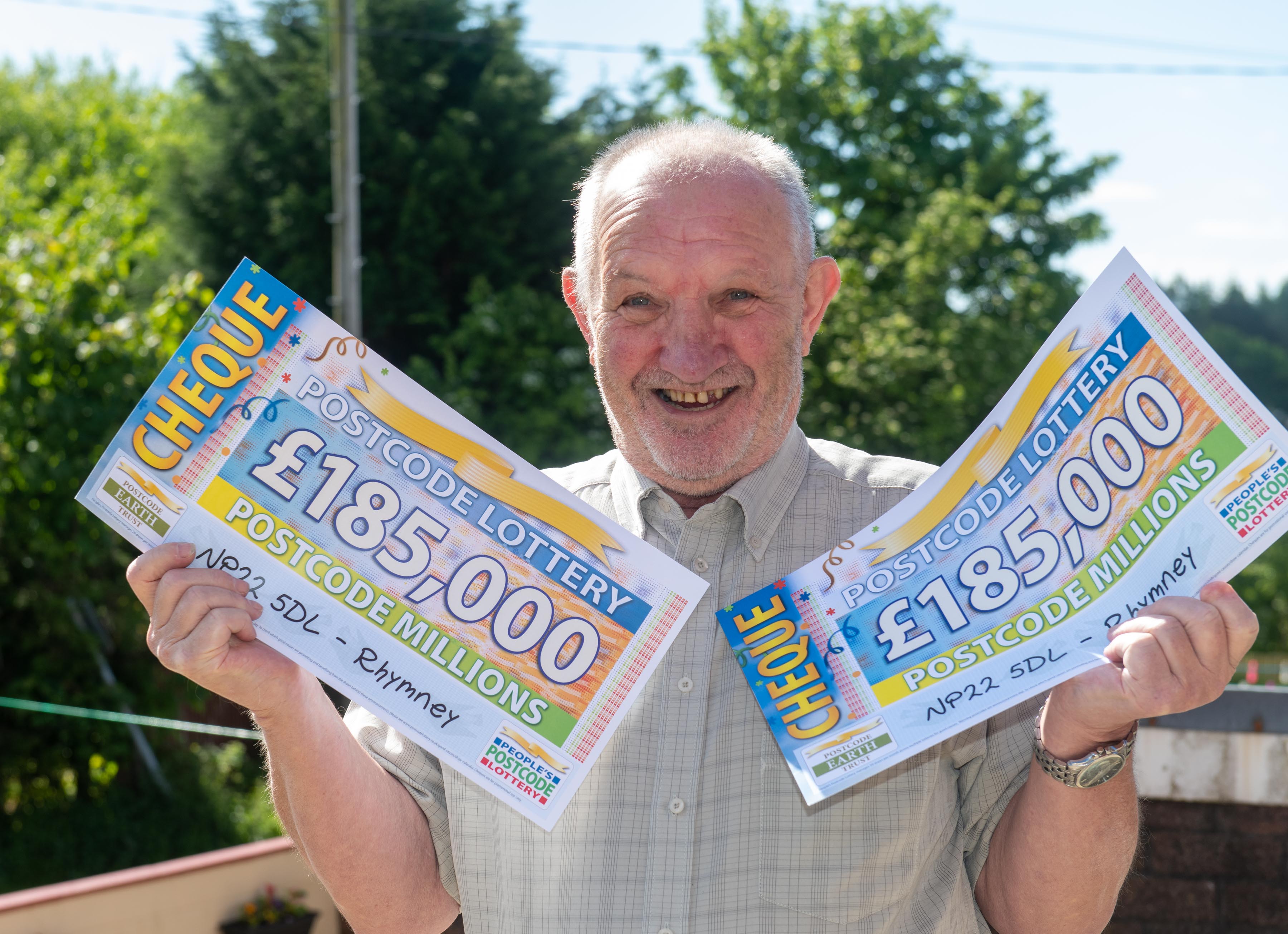 Edward Owen, 76, who played with two tickets, won £370,000 whilst the other eight winners, who each play with one ticket, walked away with £185,000 each.