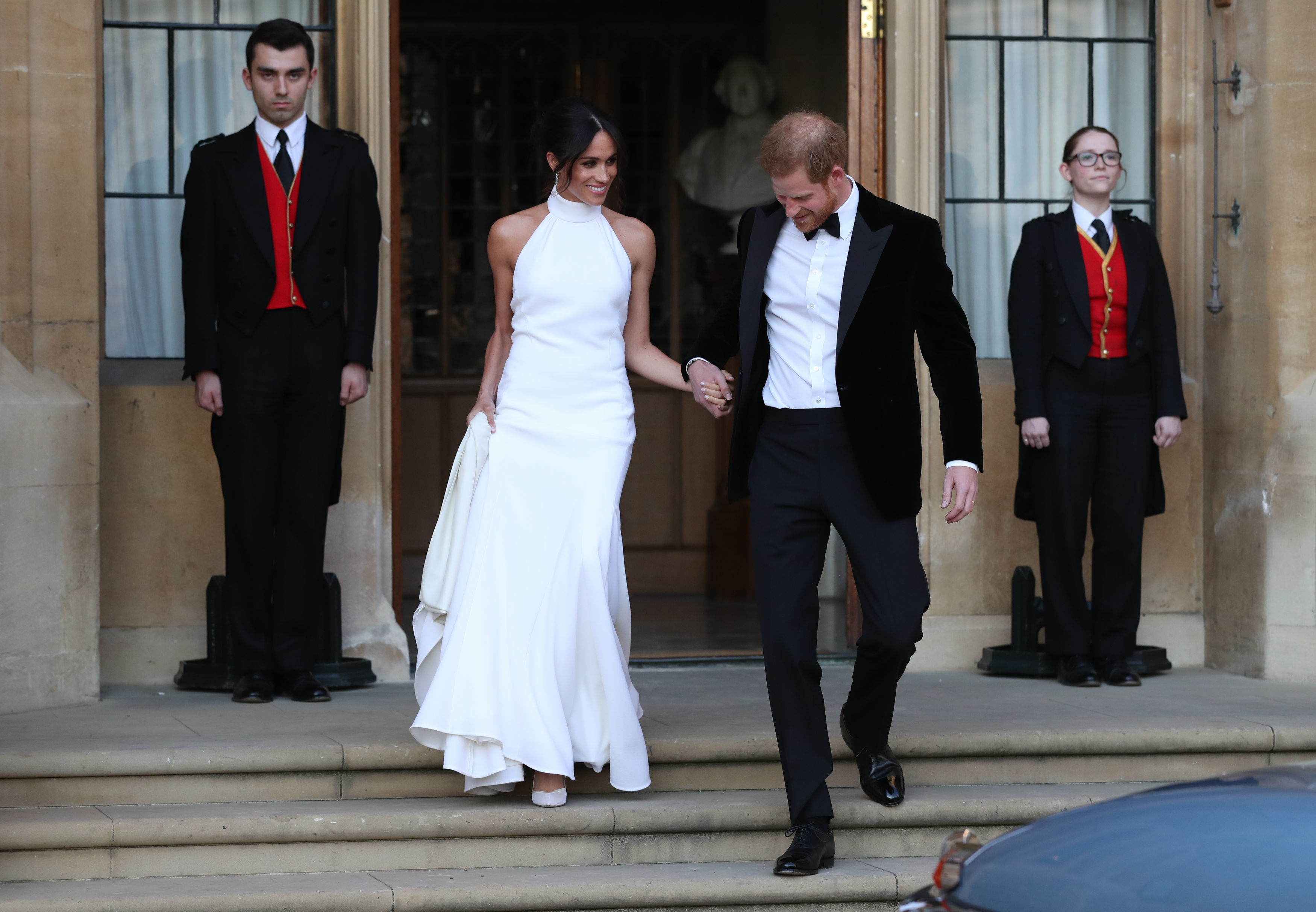 The Duke and Duchess of Sussex at their wedding reception 