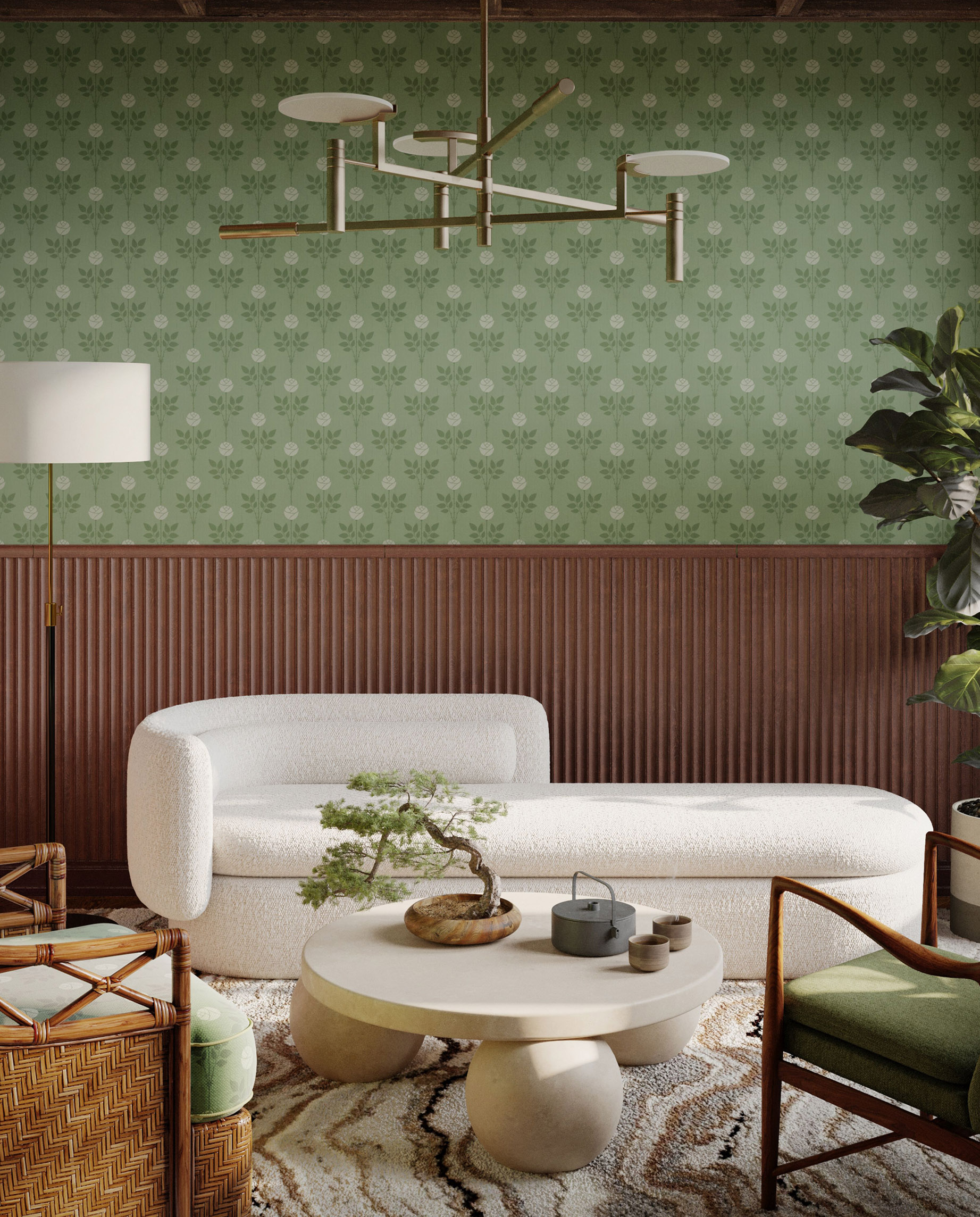 Rozalia 'Sophia Green' Wallpaper, £150 per roll, Divine Savages