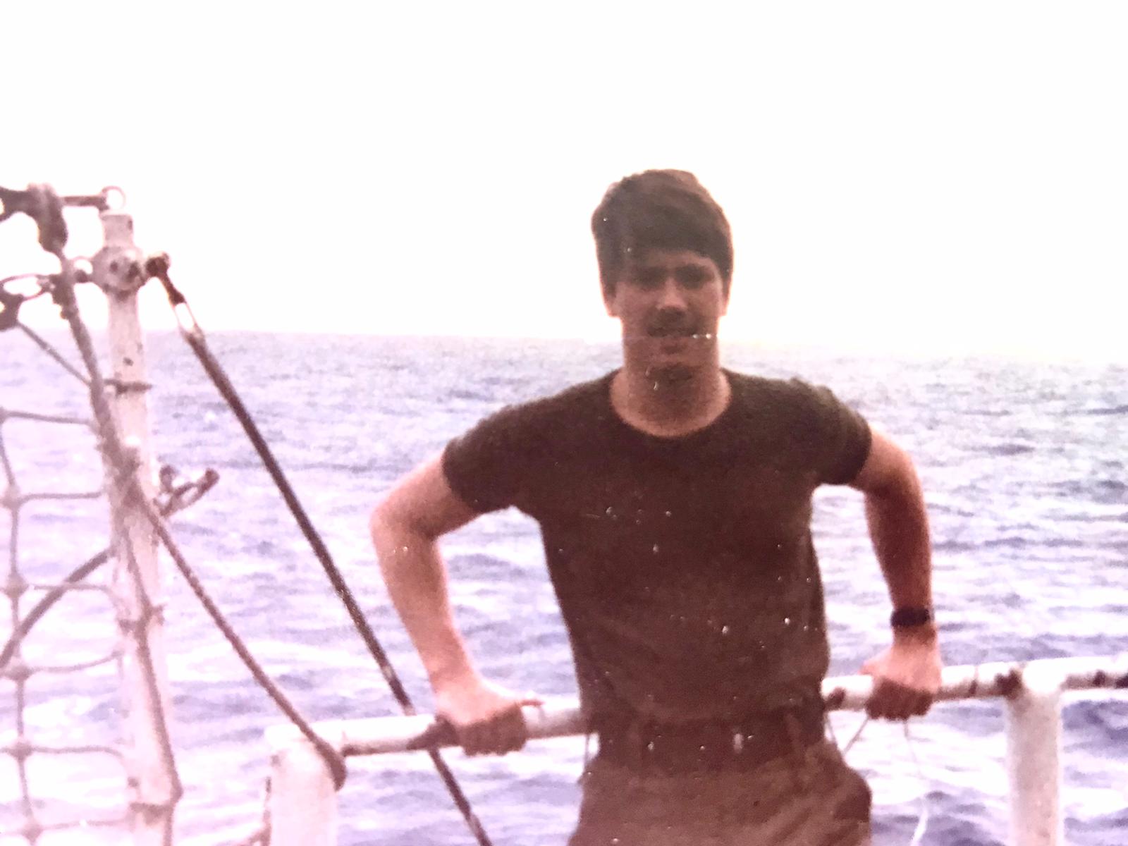Keith Brown during his time in the Royal Marines