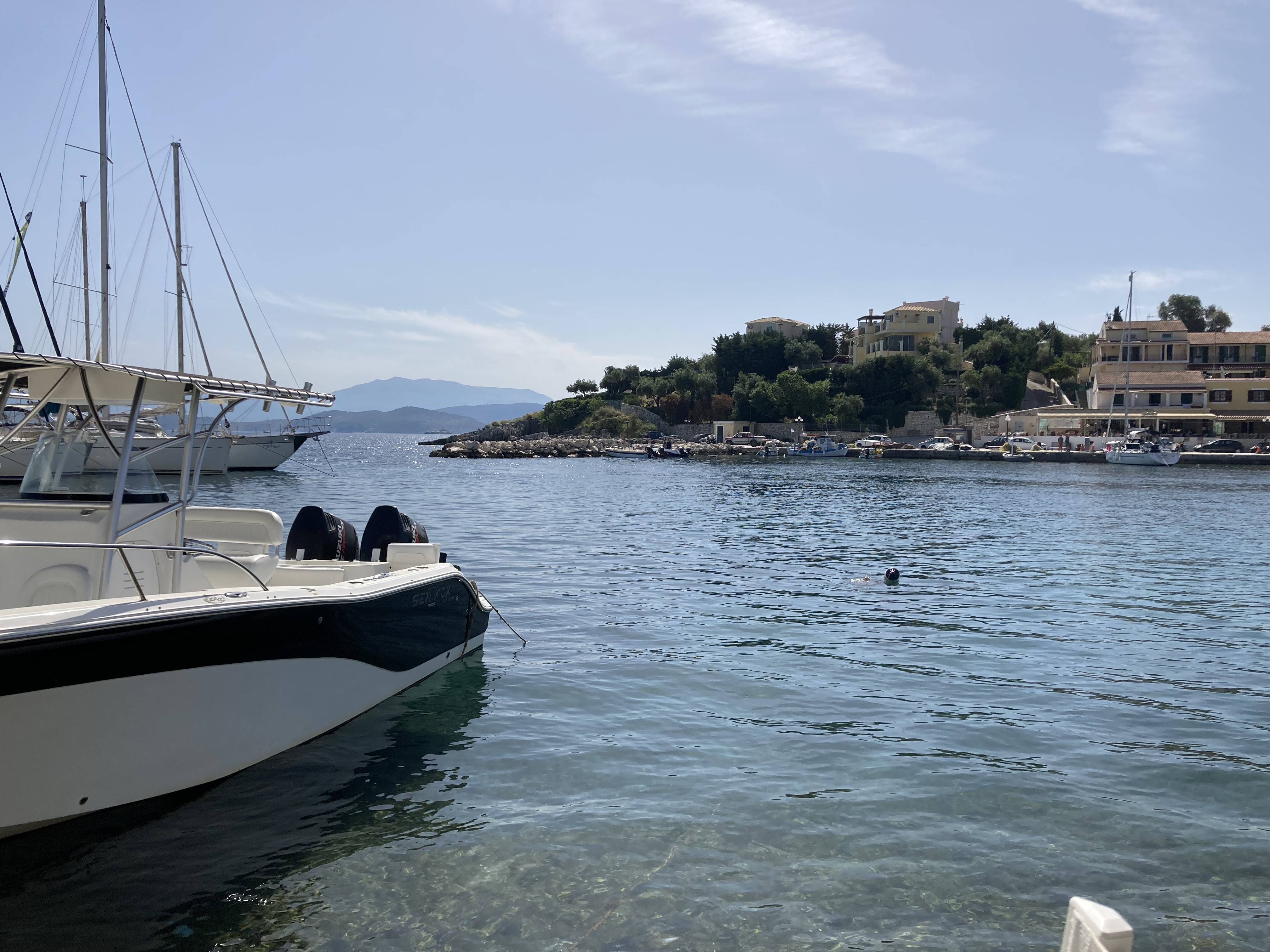 View of Kassiopi port