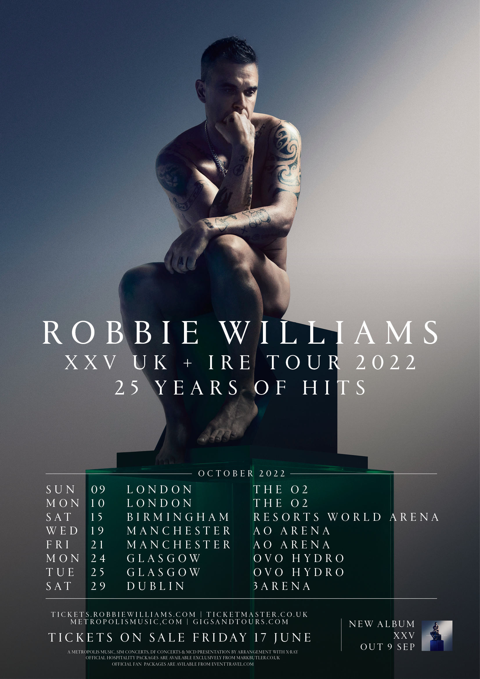 Robbie Williams announces arena tour to celebrate 25 years as solo artist Bournemouth Echo