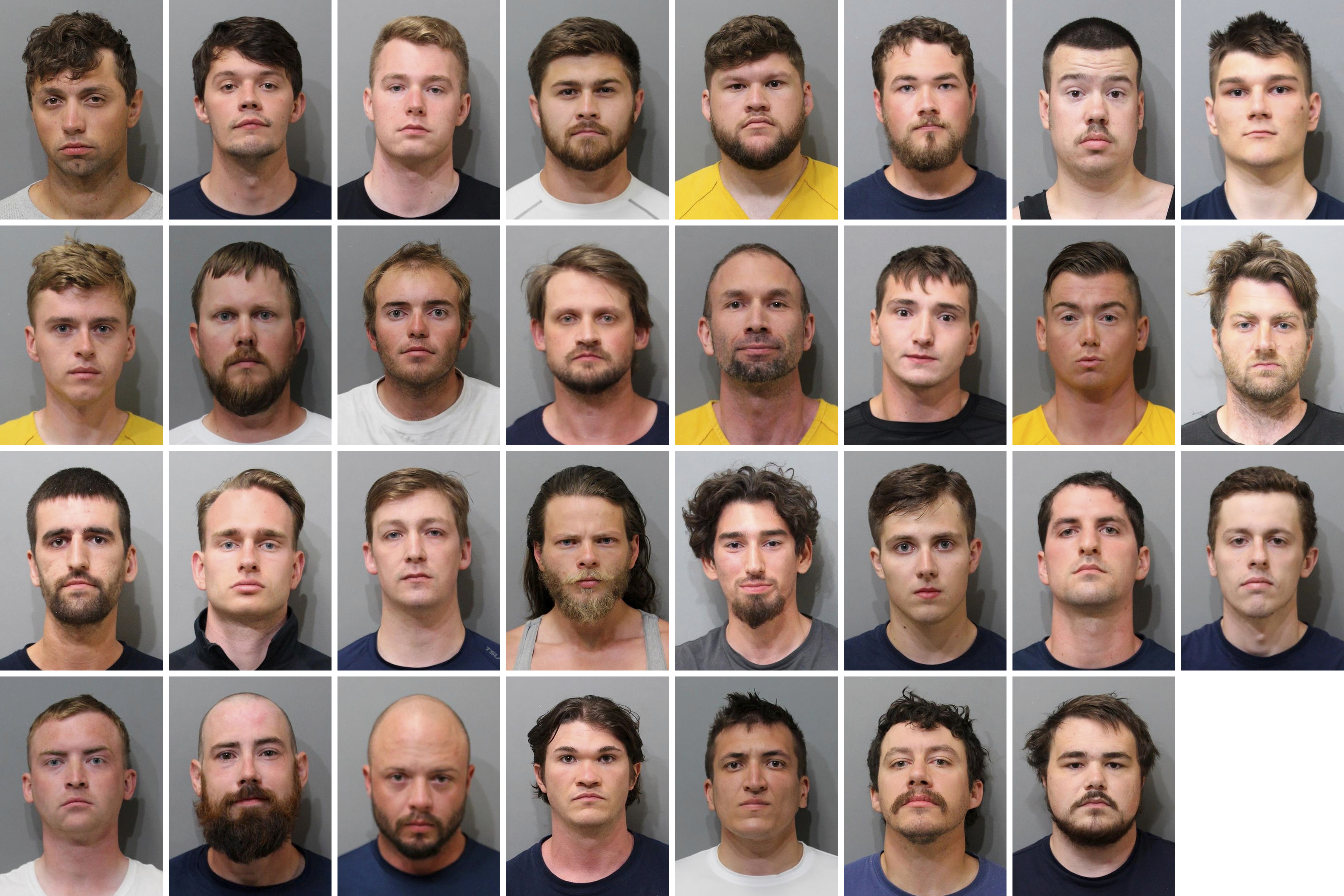 The 31 arrested men