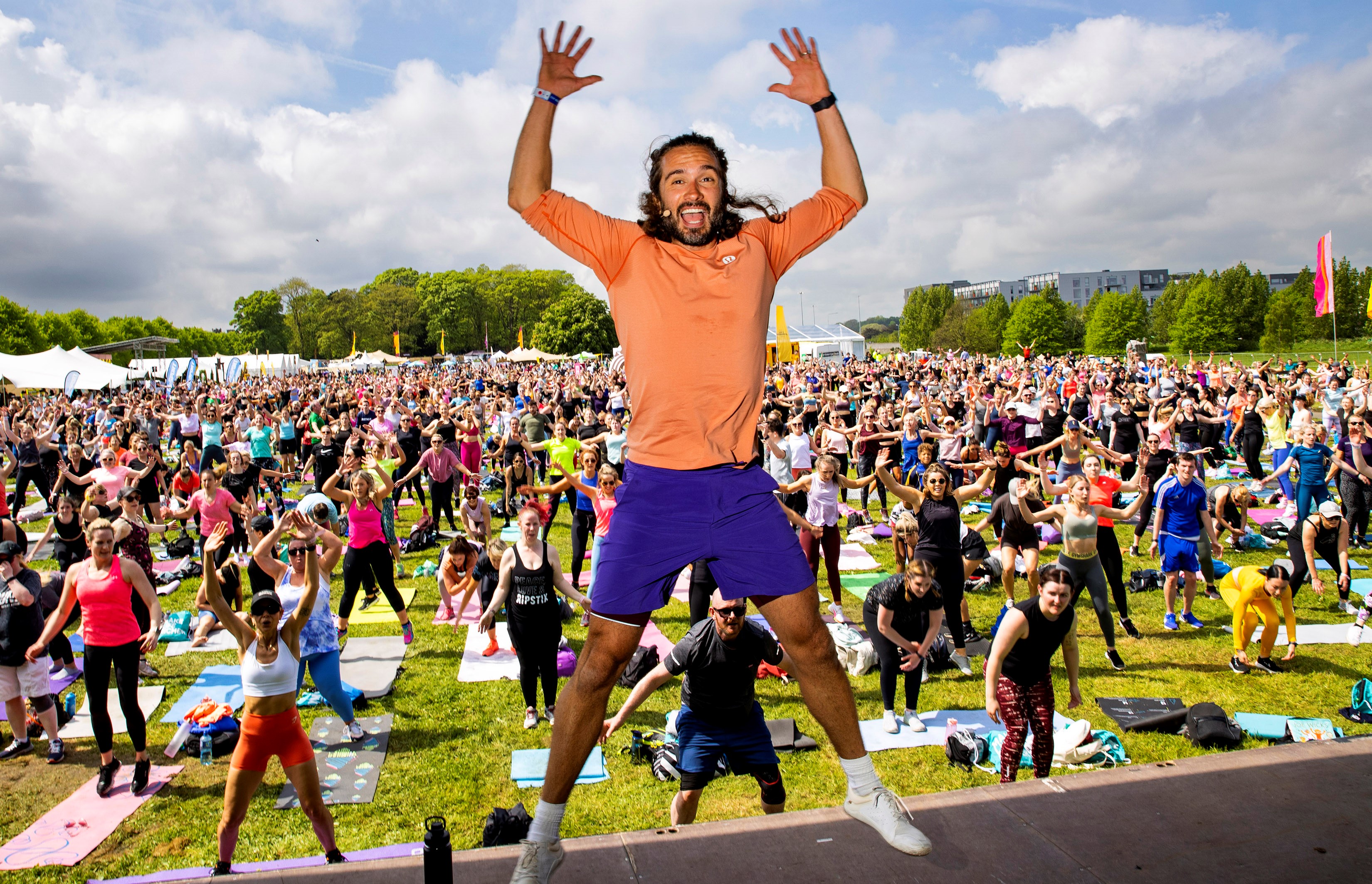 Joe Wicks teaching at WellFest Ireland 