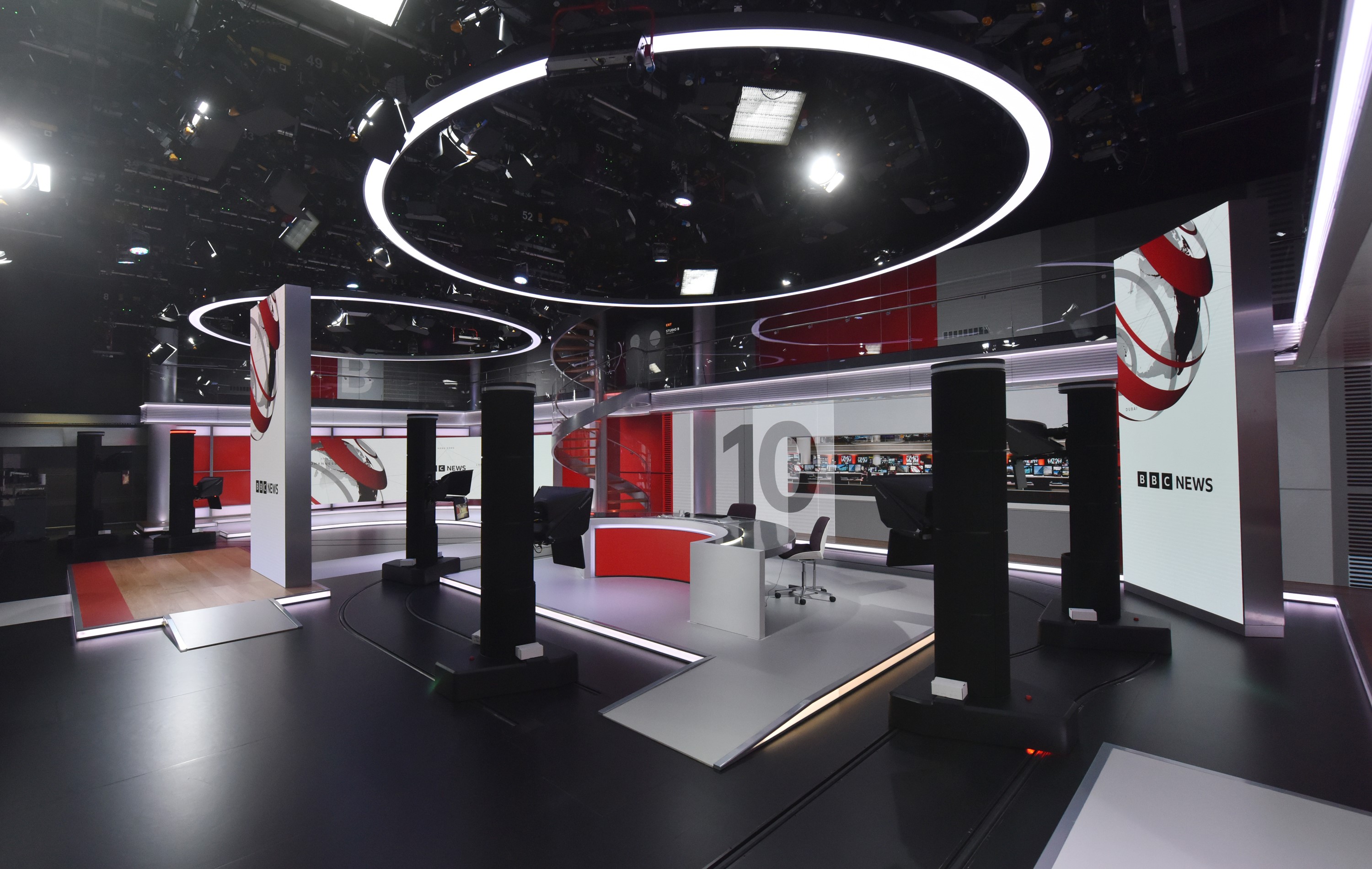 BBC News unveils refurbished London studio with curved catwalk