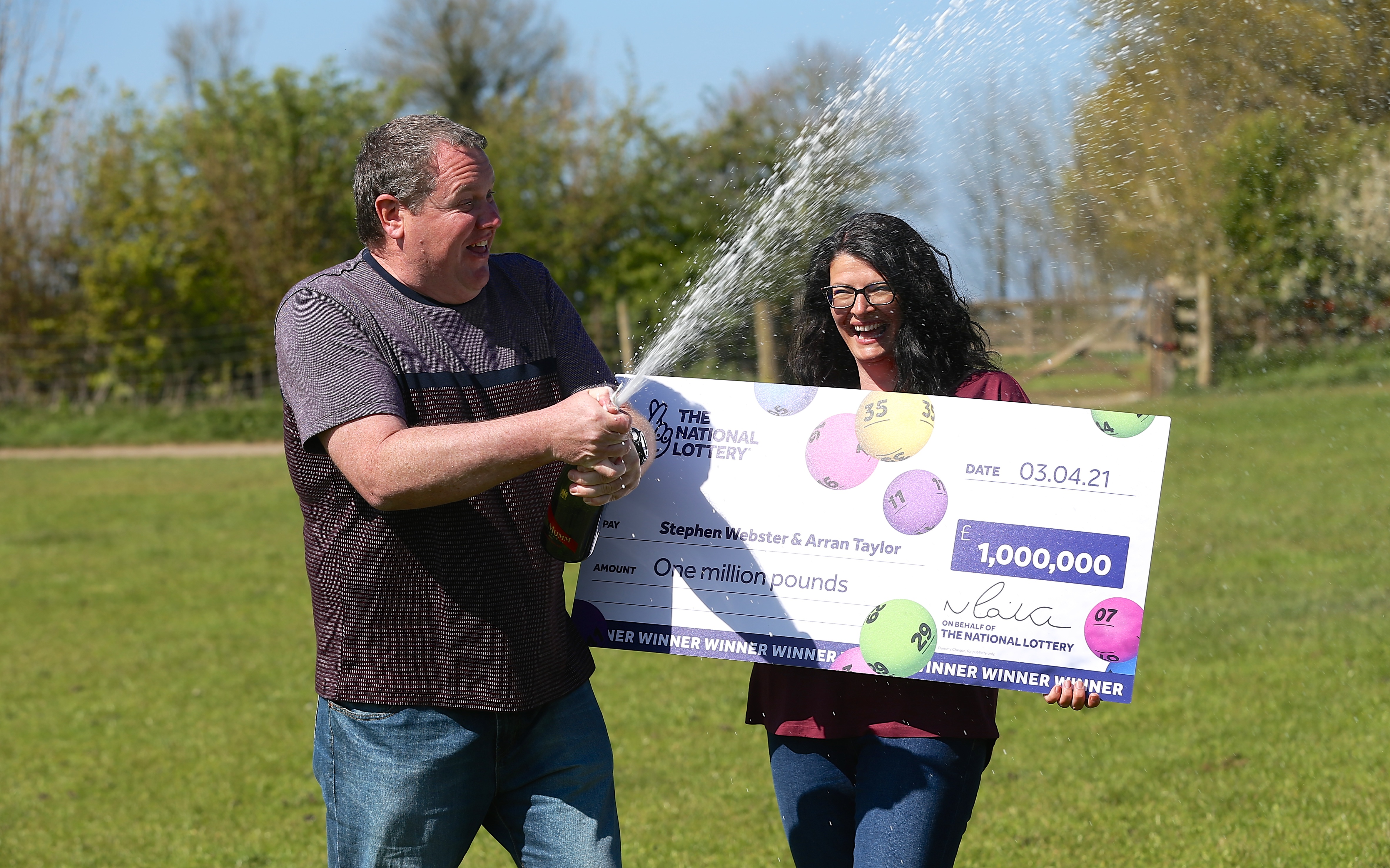 The couple won £1 million on the National Lottery last year (Martin Bennett/Camelot/PA)