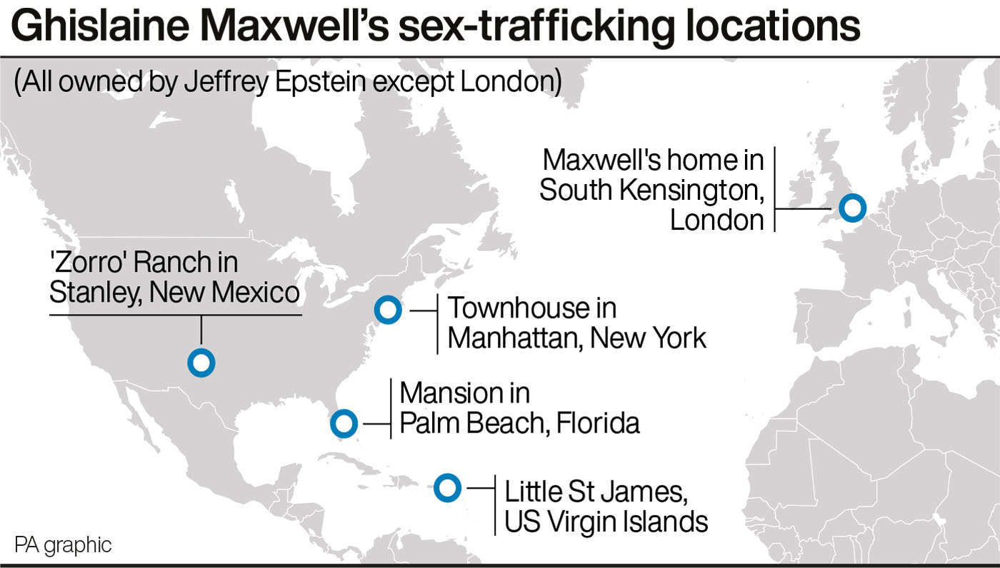 Epstein locations