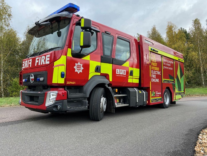 An electrified fire engine