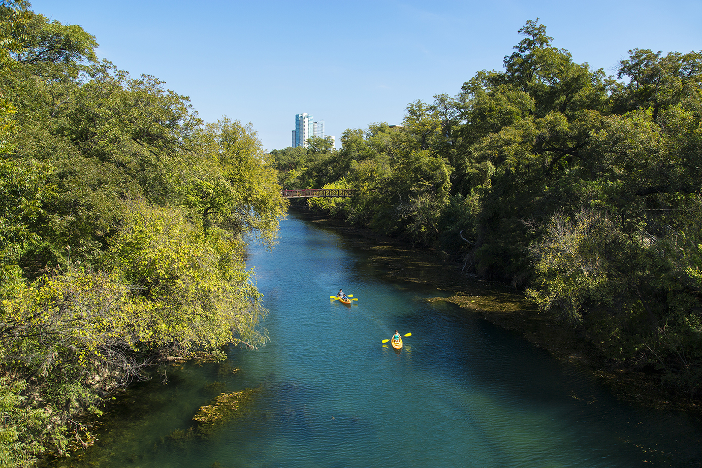 Kayaking on Lady Bird Lake (Visit Austin/PA)