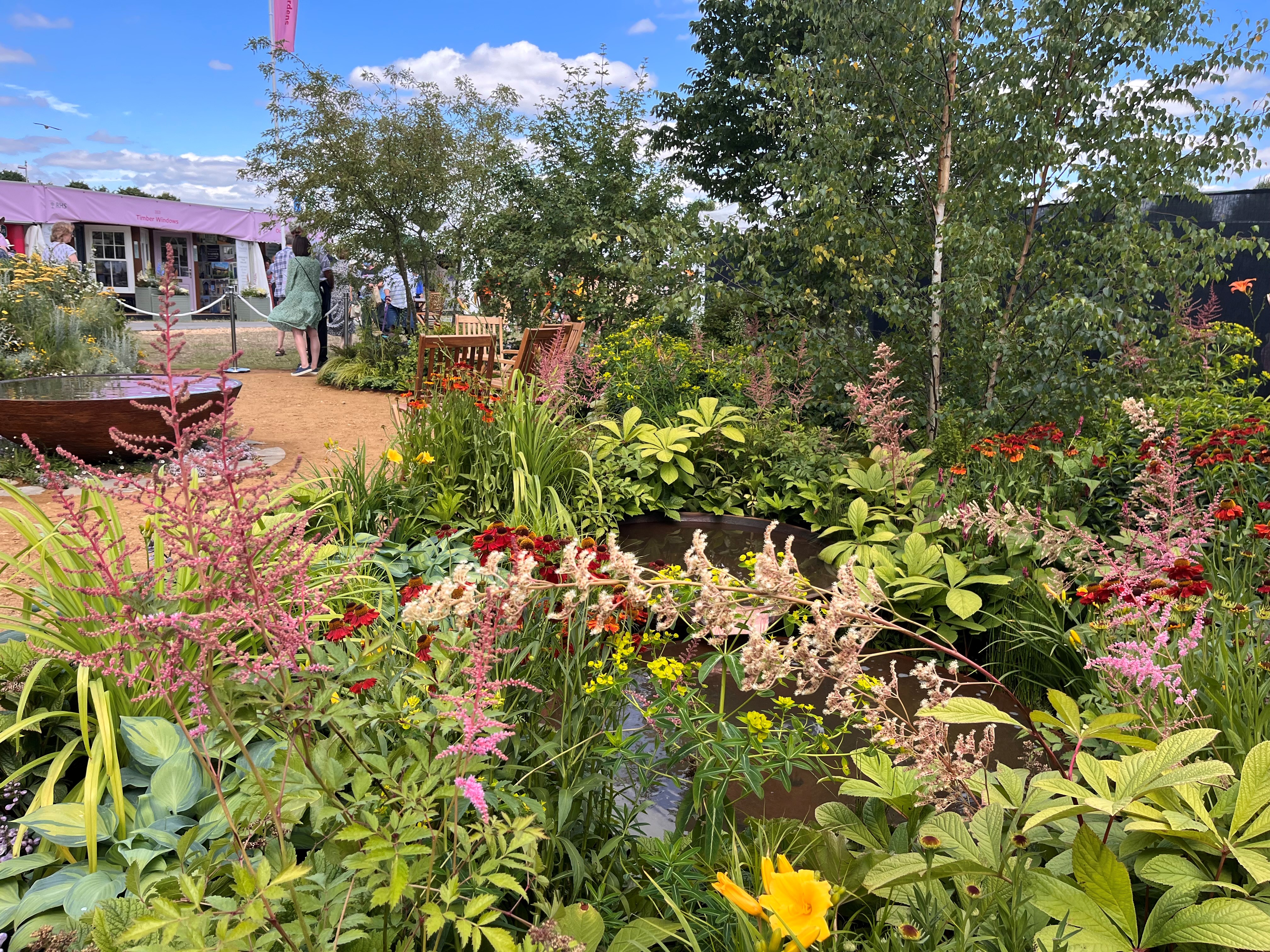 The planet-friendly garden at Hampton Court Garden Festival (Emily Beament/PA)
