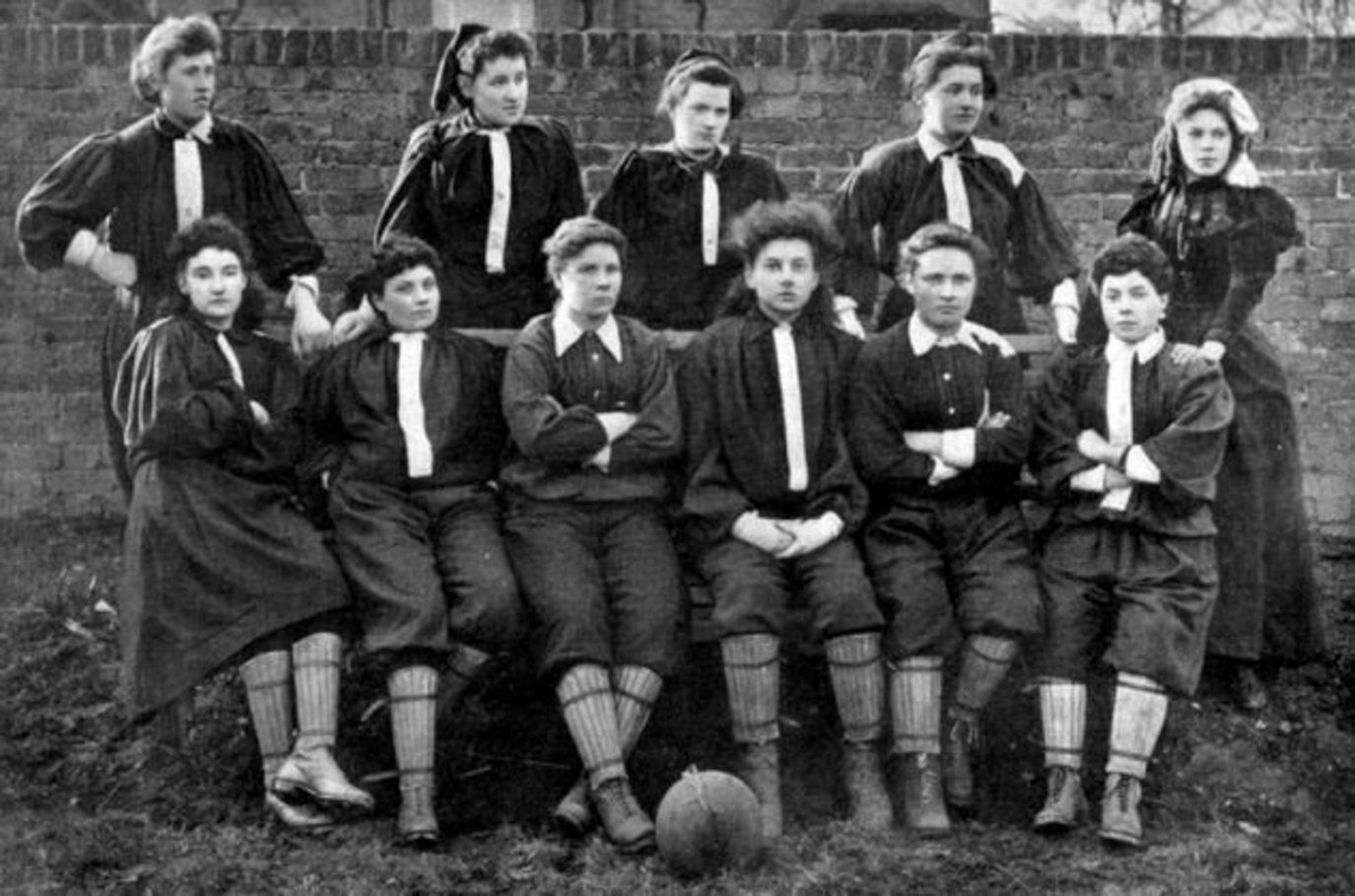 English: The British Ladies Football Club North Team - Mrs Graham's XI was a women's football (soccer) team formed by Helen Matthews in Edinburgh, Scotland in 1881. It is considered the first