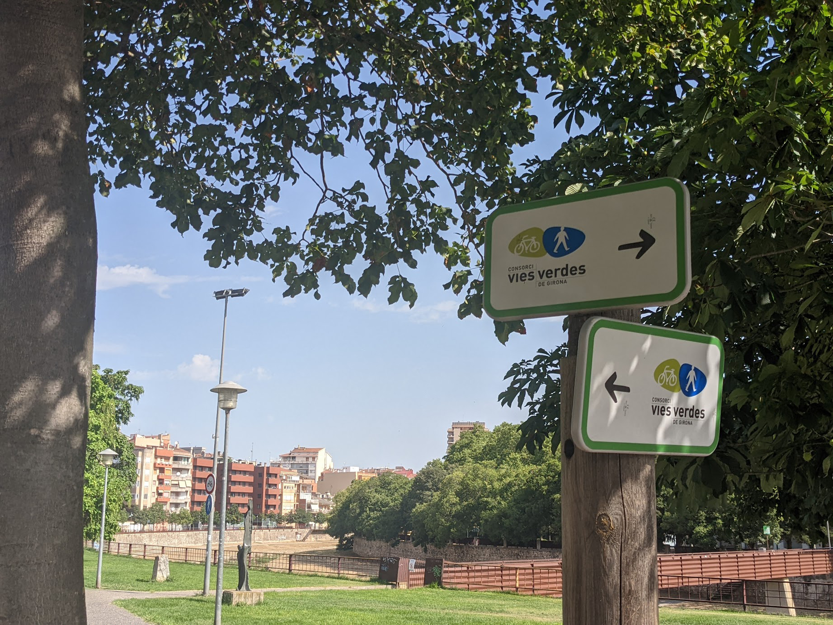 The starting post of the Via Verde at Girona (Jonjo Maudsley/PA)