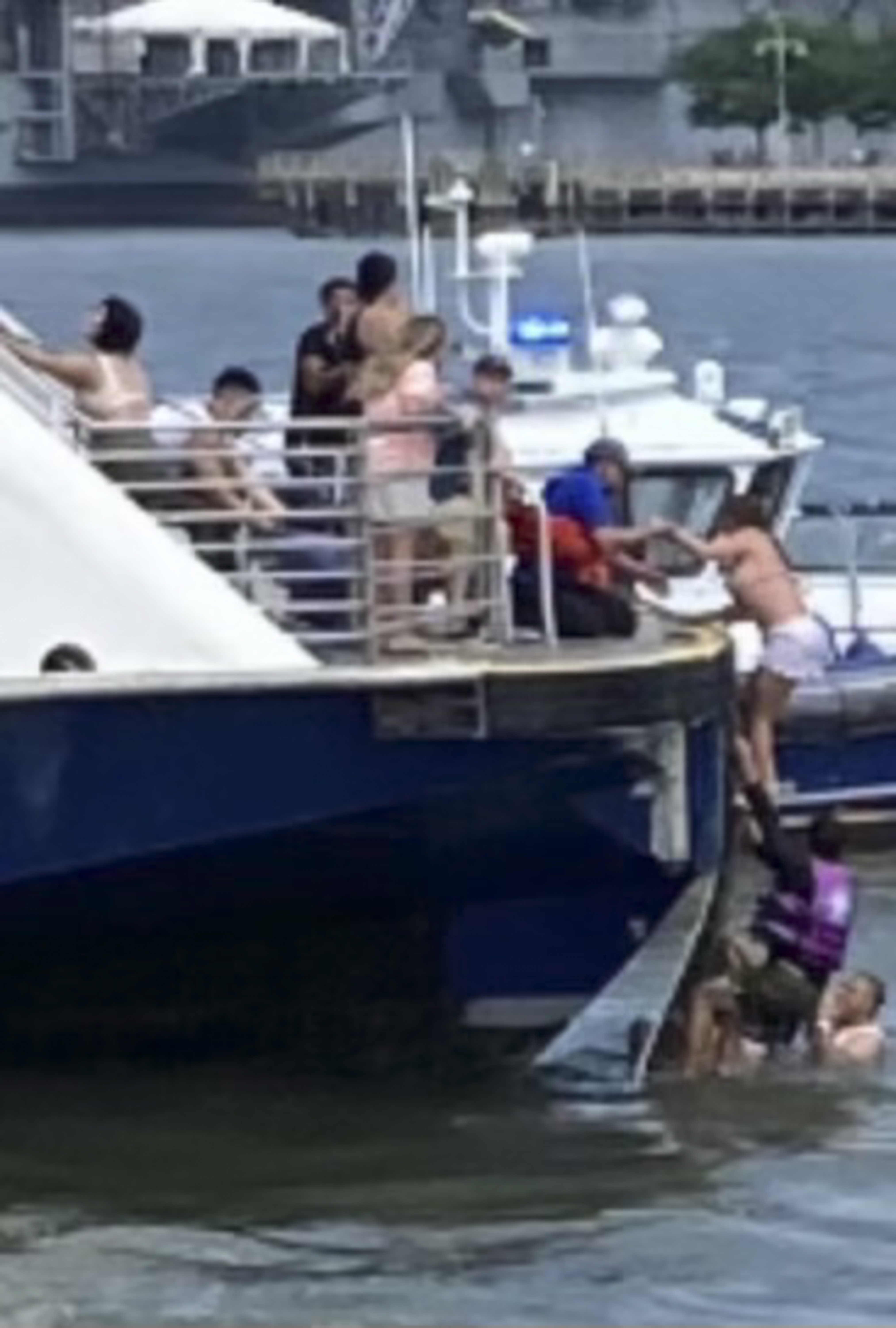 Twelve people were thrown into the Hudson