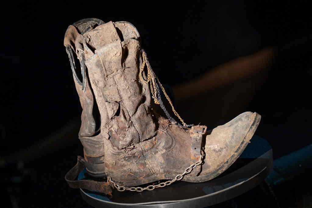 A pair of cowboy boots were found alongside Mr Long's skeletal remains (Essex Police/ PA)