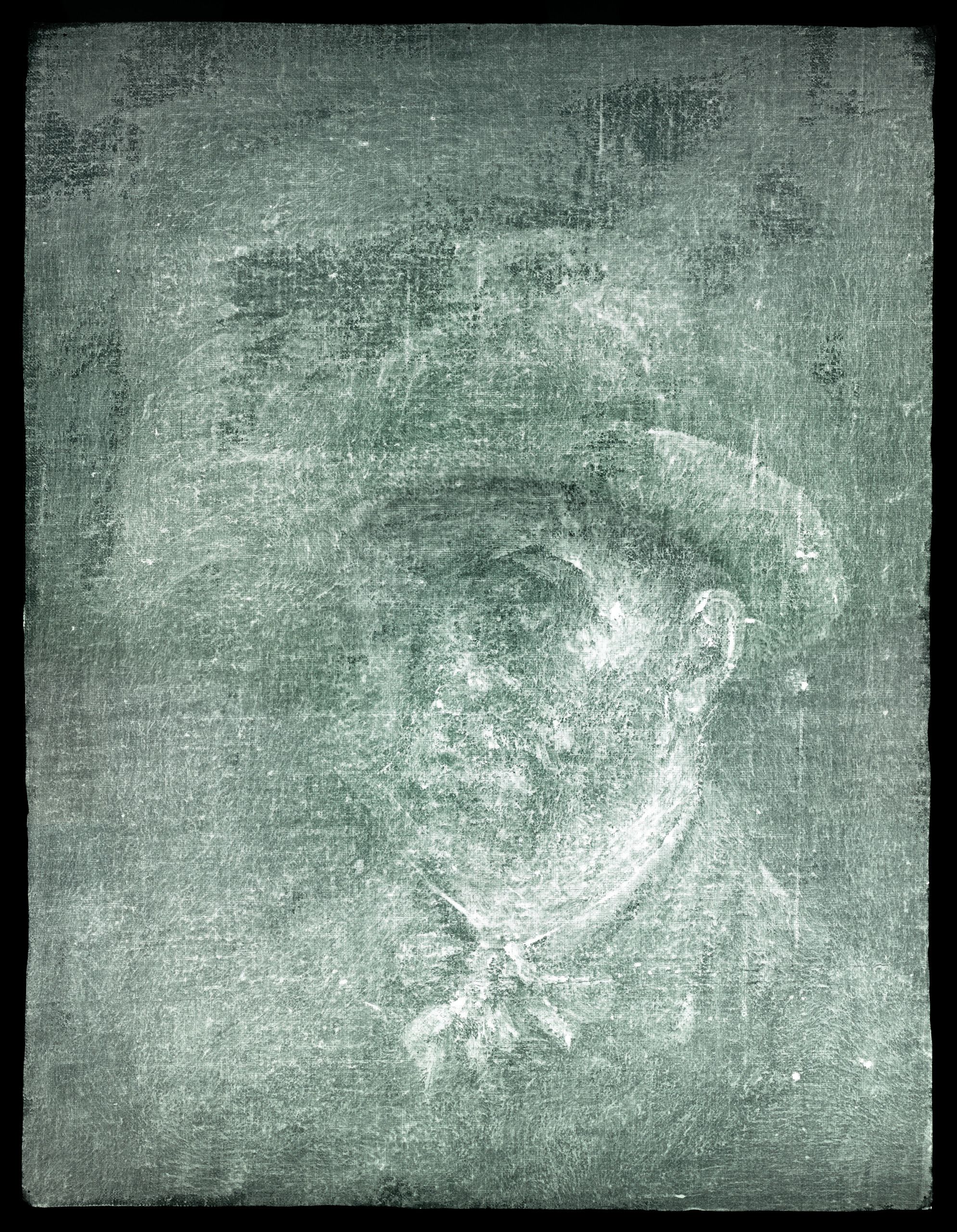 Image radiographique censée montrer un autoportrait de Vincent Van Gogh 