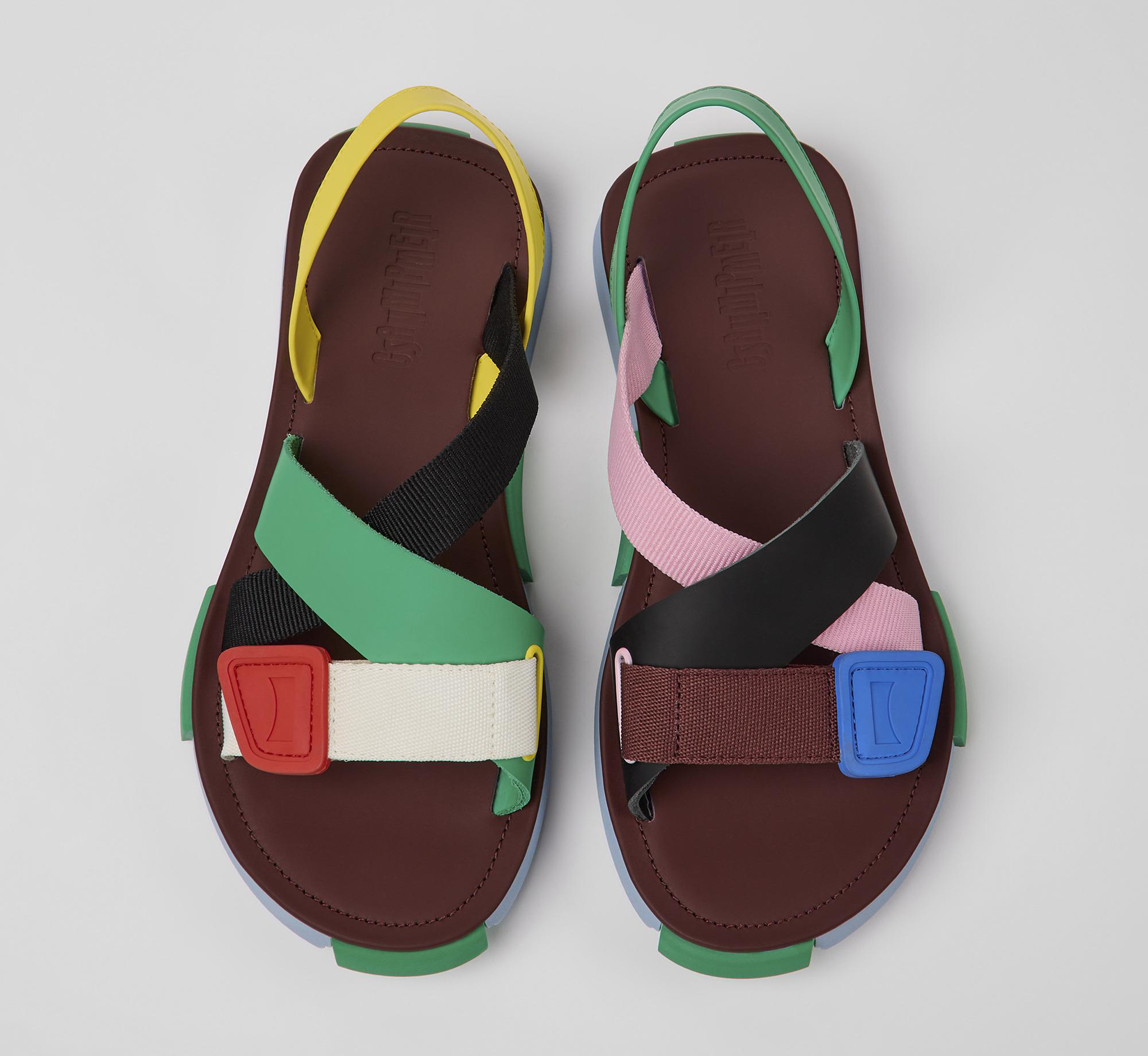 Camper Twins Multicolored Leather Sandals for Men