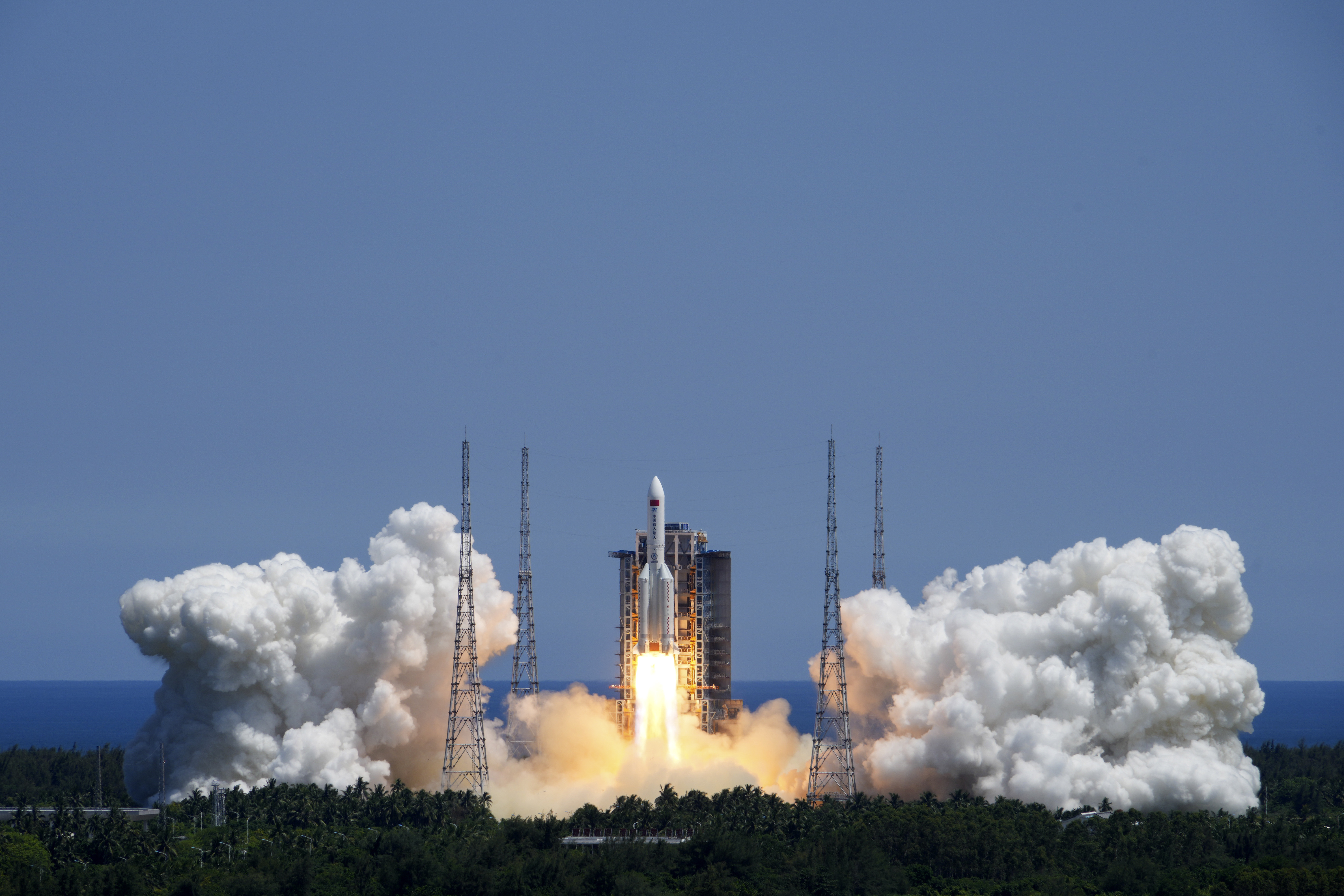 Rocket takes off