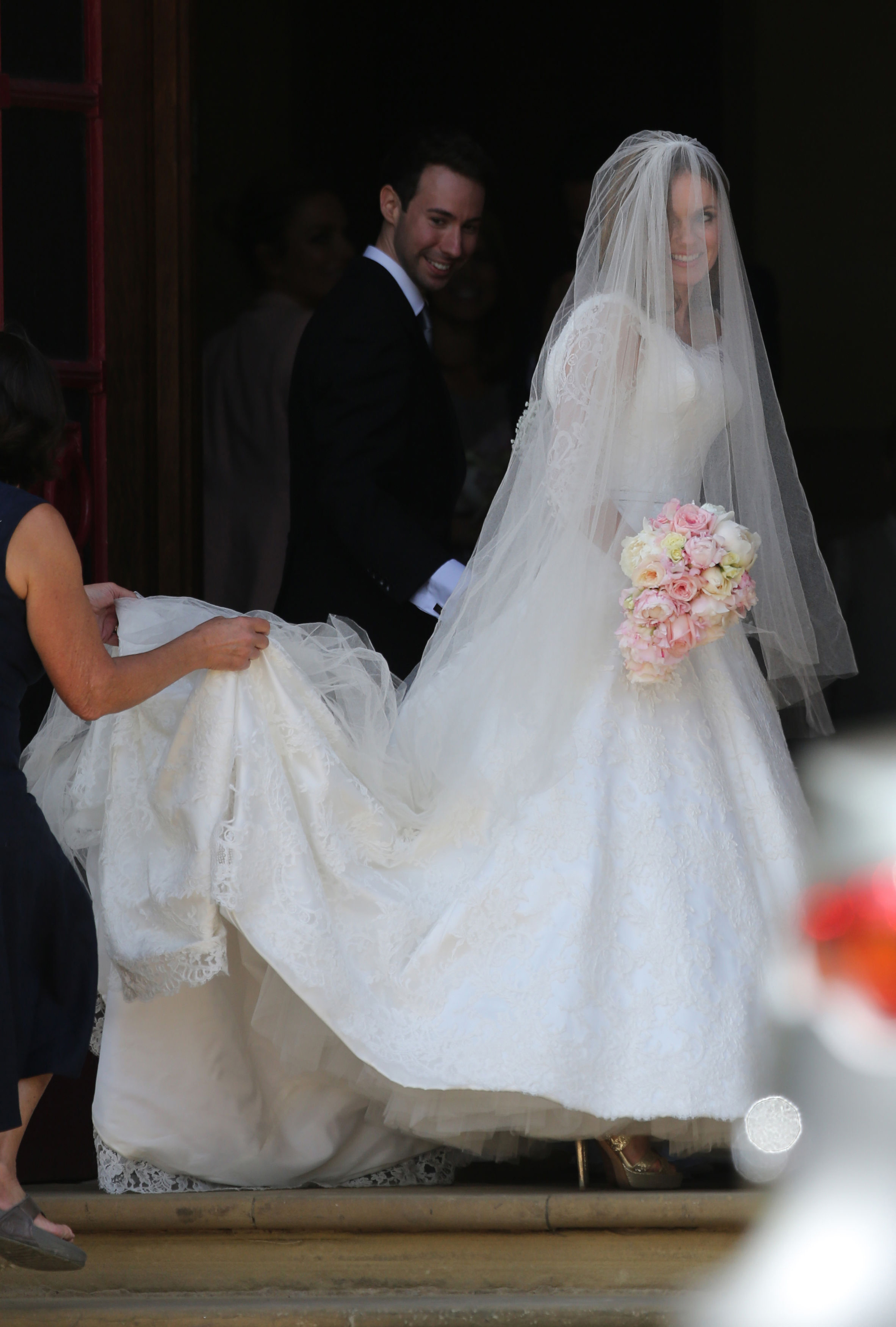 Spice Girl Geri Halliwell arrives for her wedding to Formula 1 boss Christian Horner