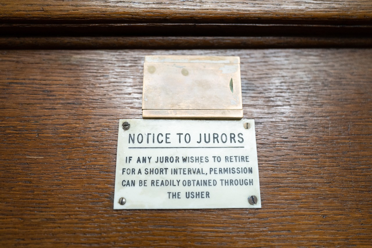 A notice in Court number one
