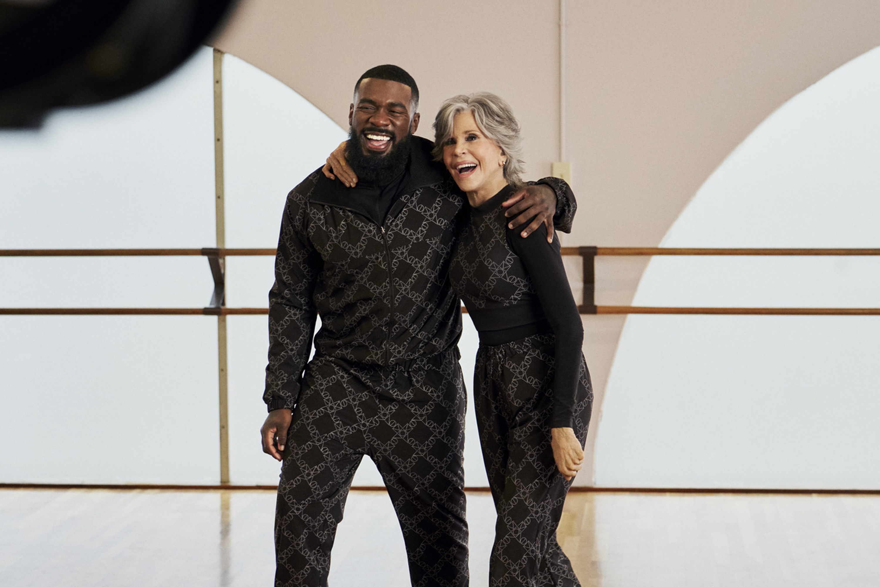 JaQuel Knight and Jane Fonda in the H&M Move campaign video