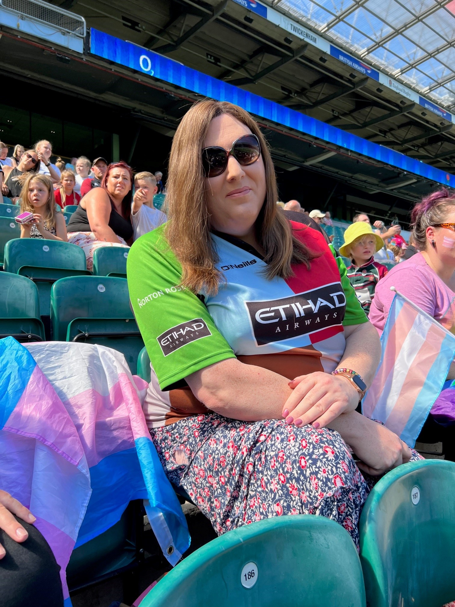 Emily Hamilton, founding co-chair of Quins Pride, says transgender women feel unwelcome in the sport
